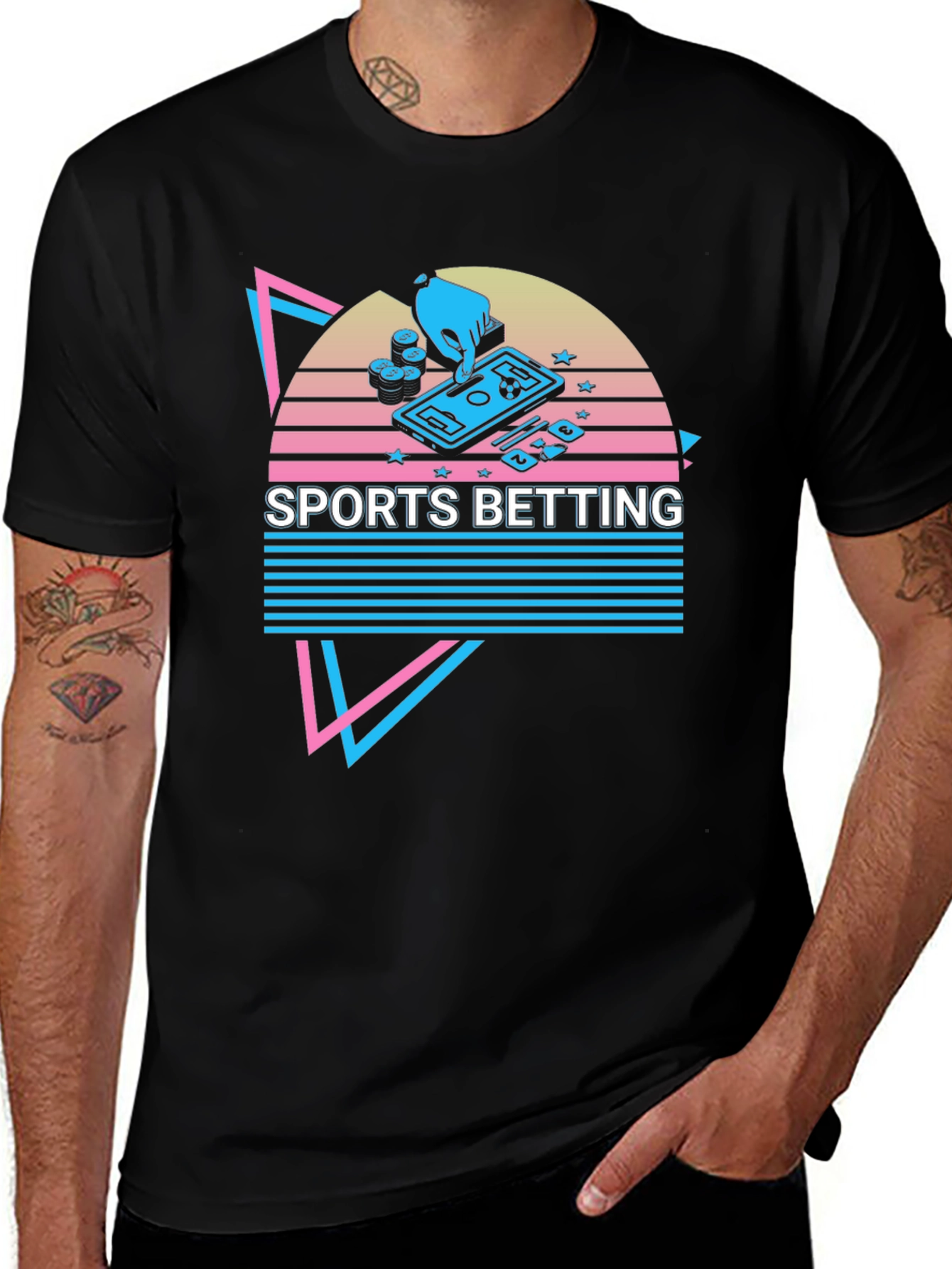 Sports Betting Graphic T-Shirt - Black Tee