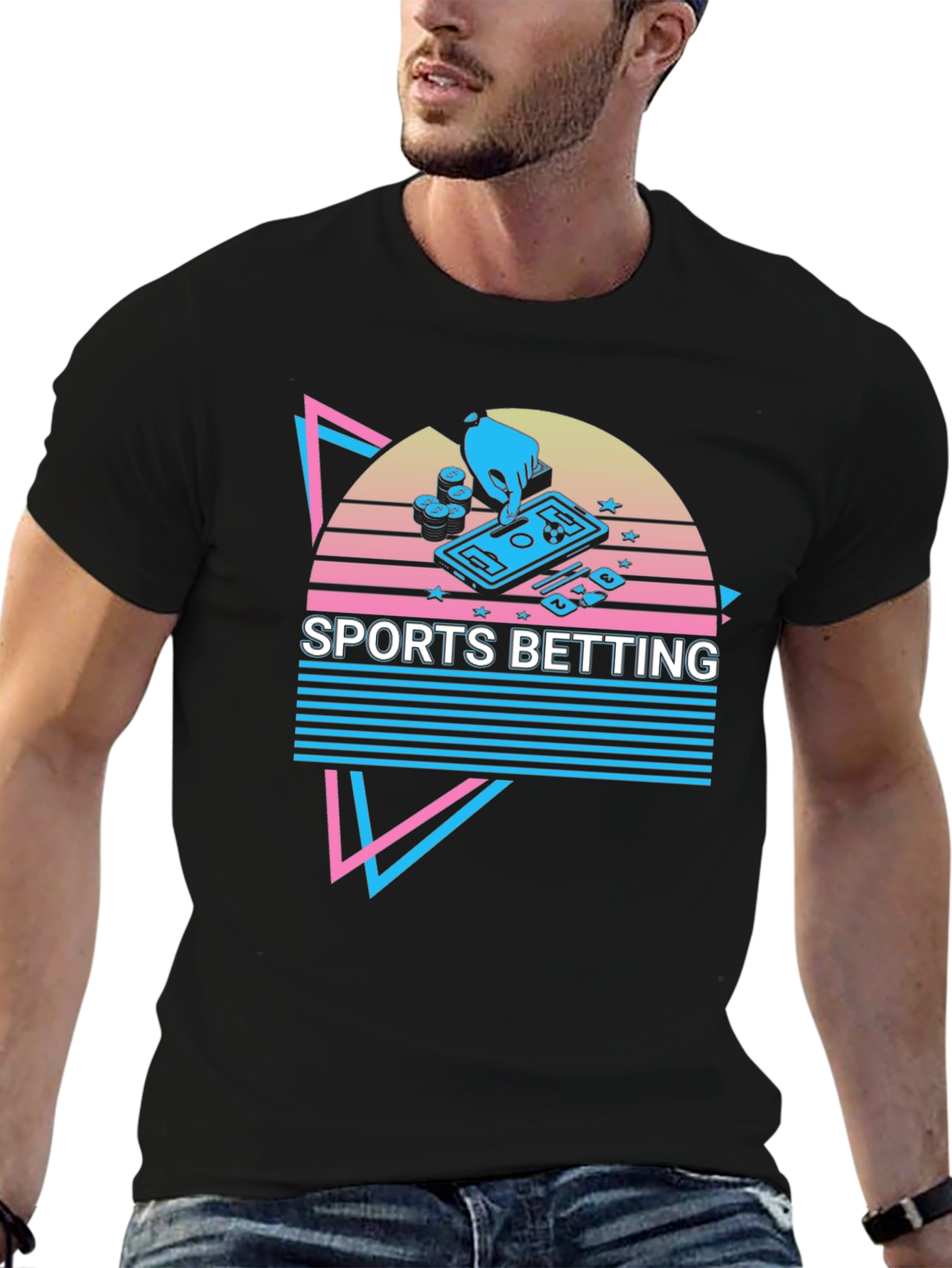 Sports Betting Graphic T-Shirt - Black Tee