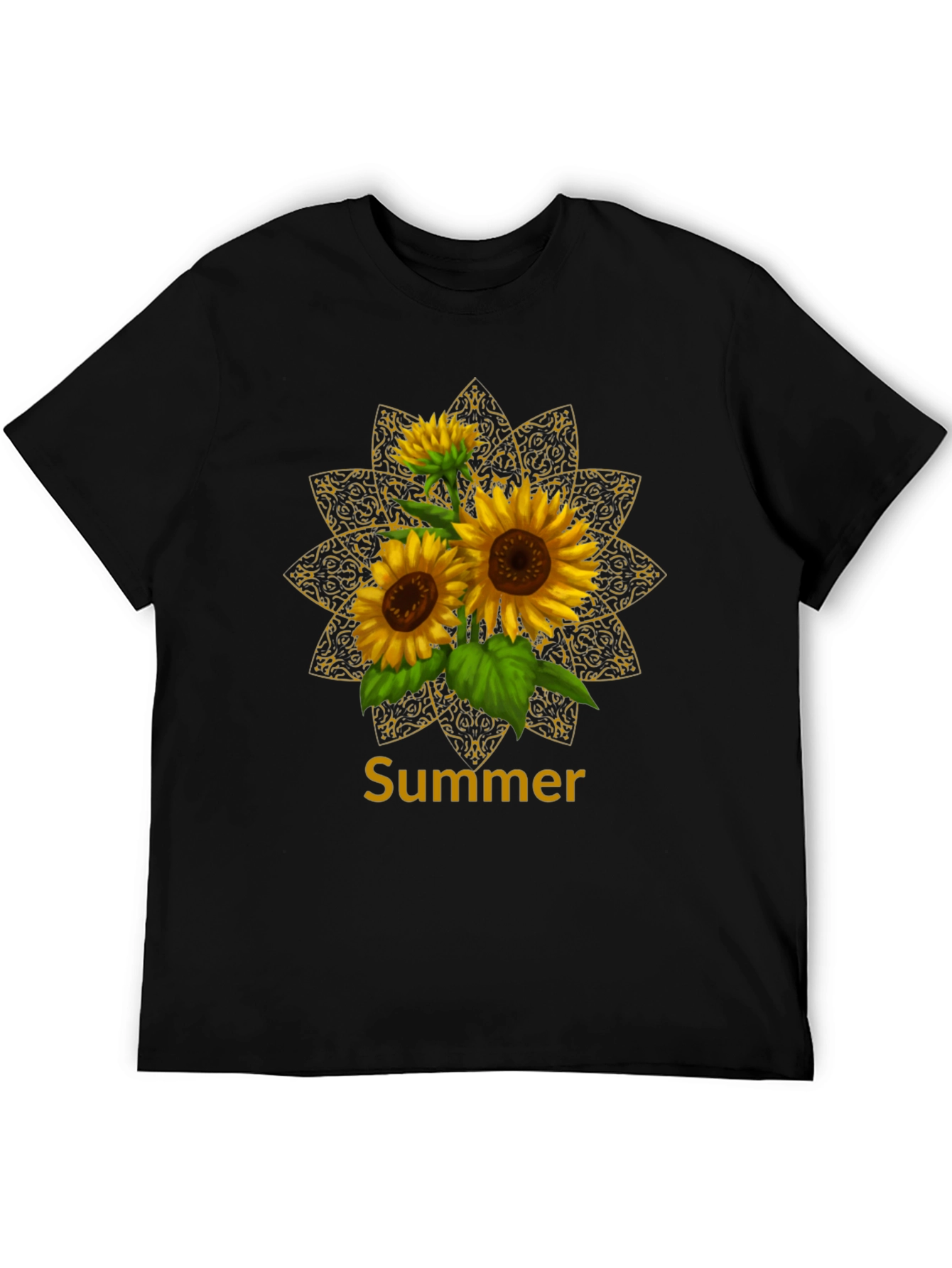 Sunflower Summer Mandala Graphic Tee