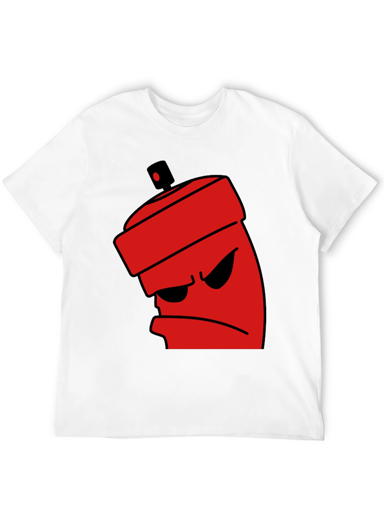 Angry Spray Can Graphic Tee - Cool Design!