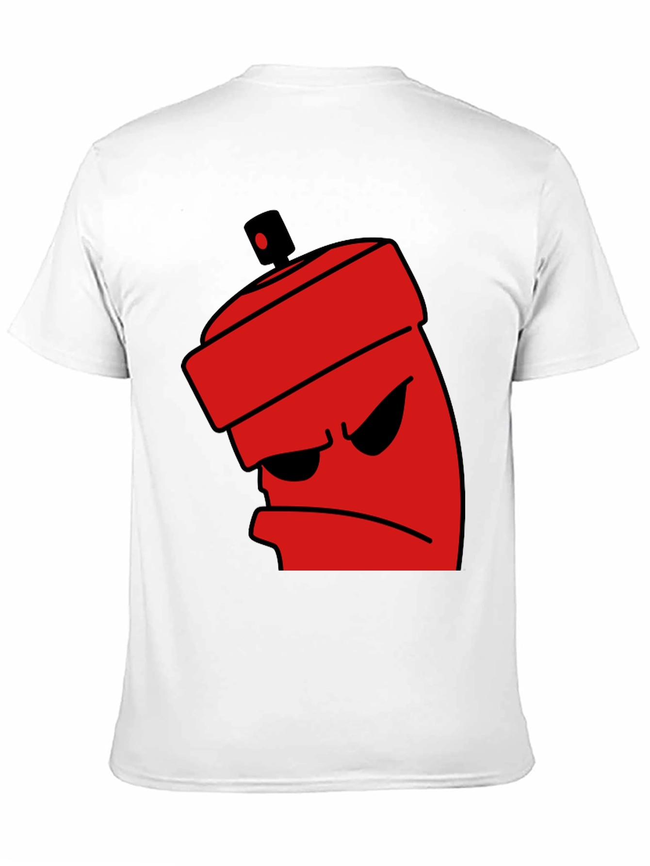 Angry Spray Can Graphic Tee - Cool Design!