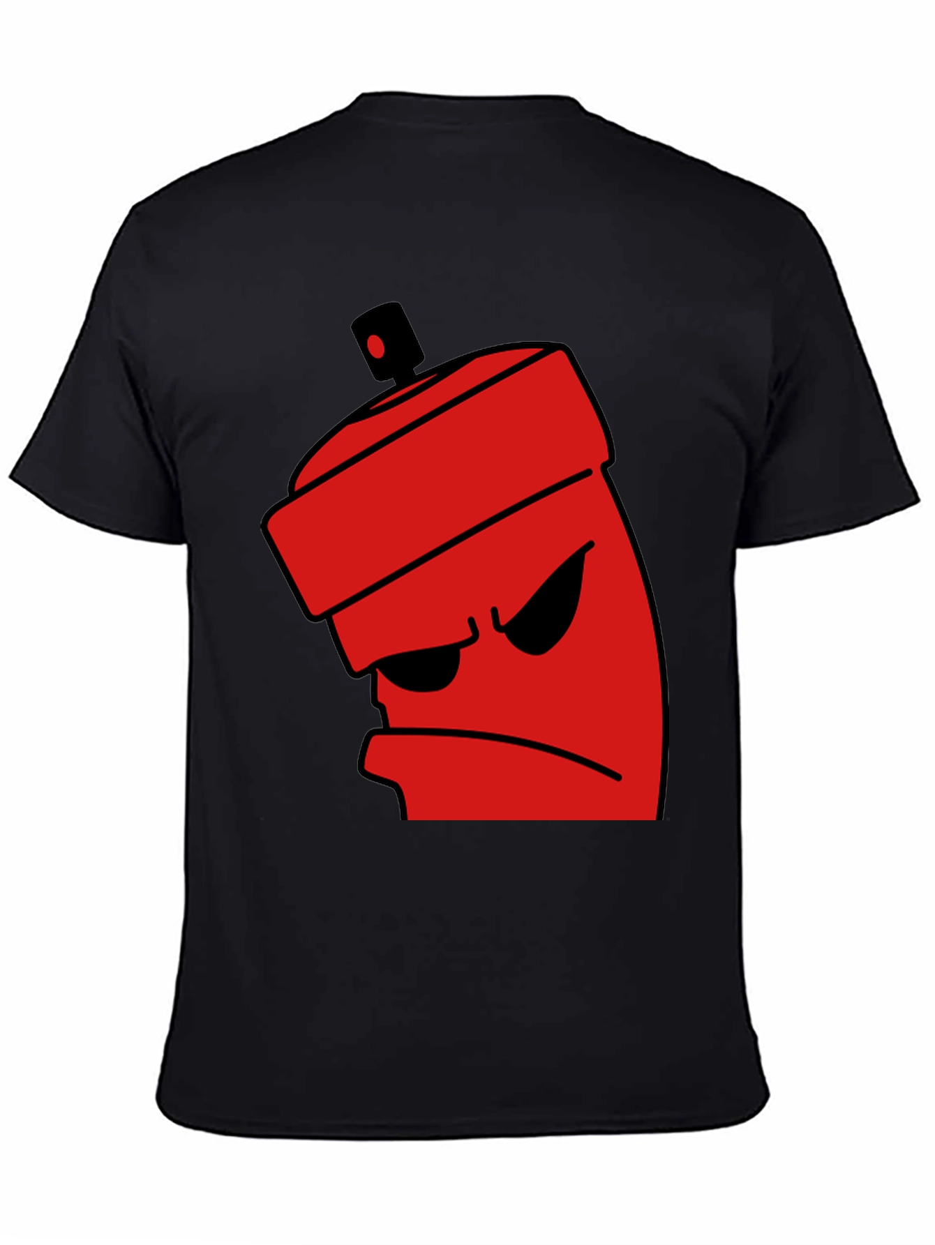 Angry Spray Can Graphic Tee - Cool Design!