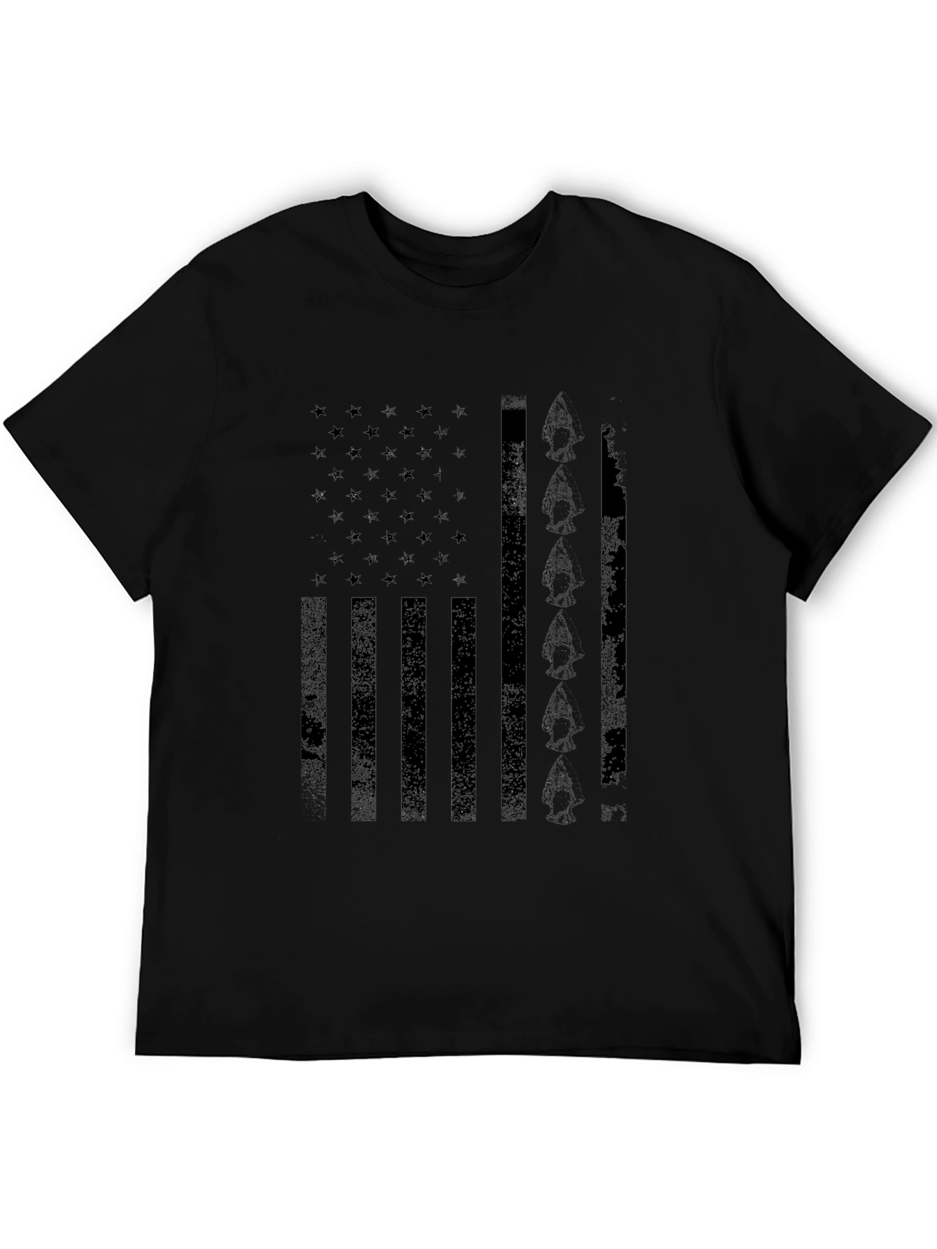 Distressed American Flag Fishing T-Shirt