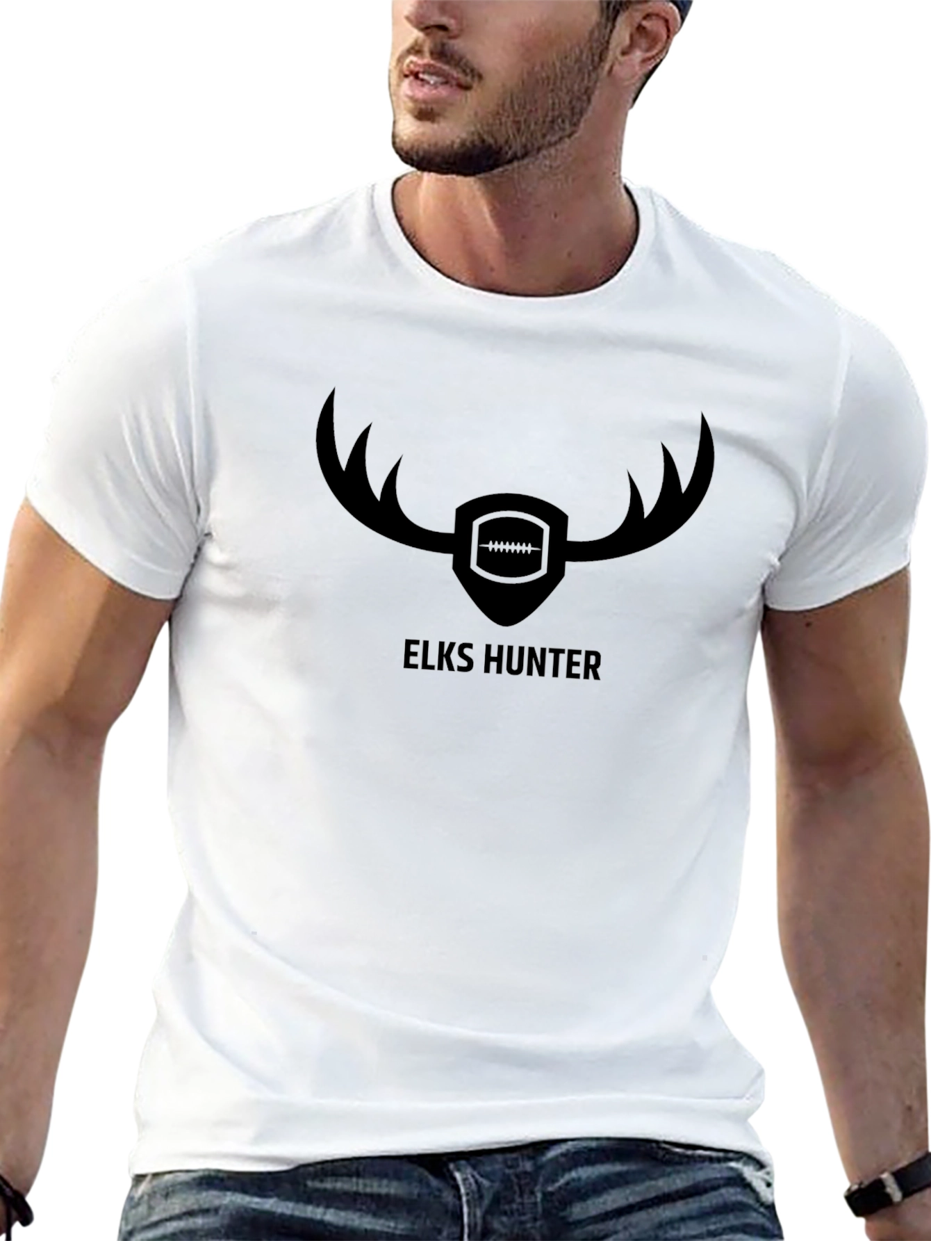 Elks Hunter Graphic Tee - Black
