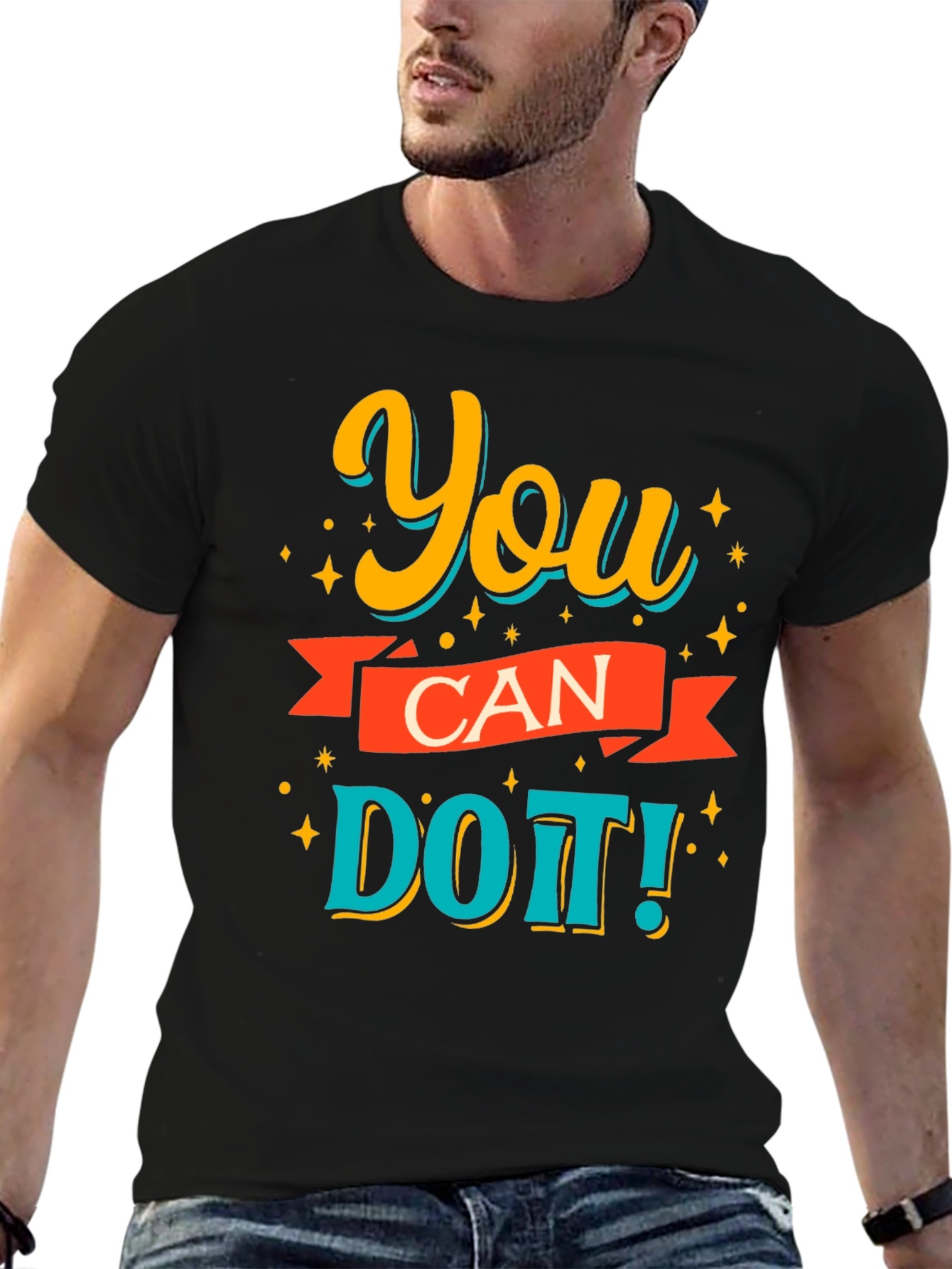 You Can Do It! Graphic Print T-Shirt