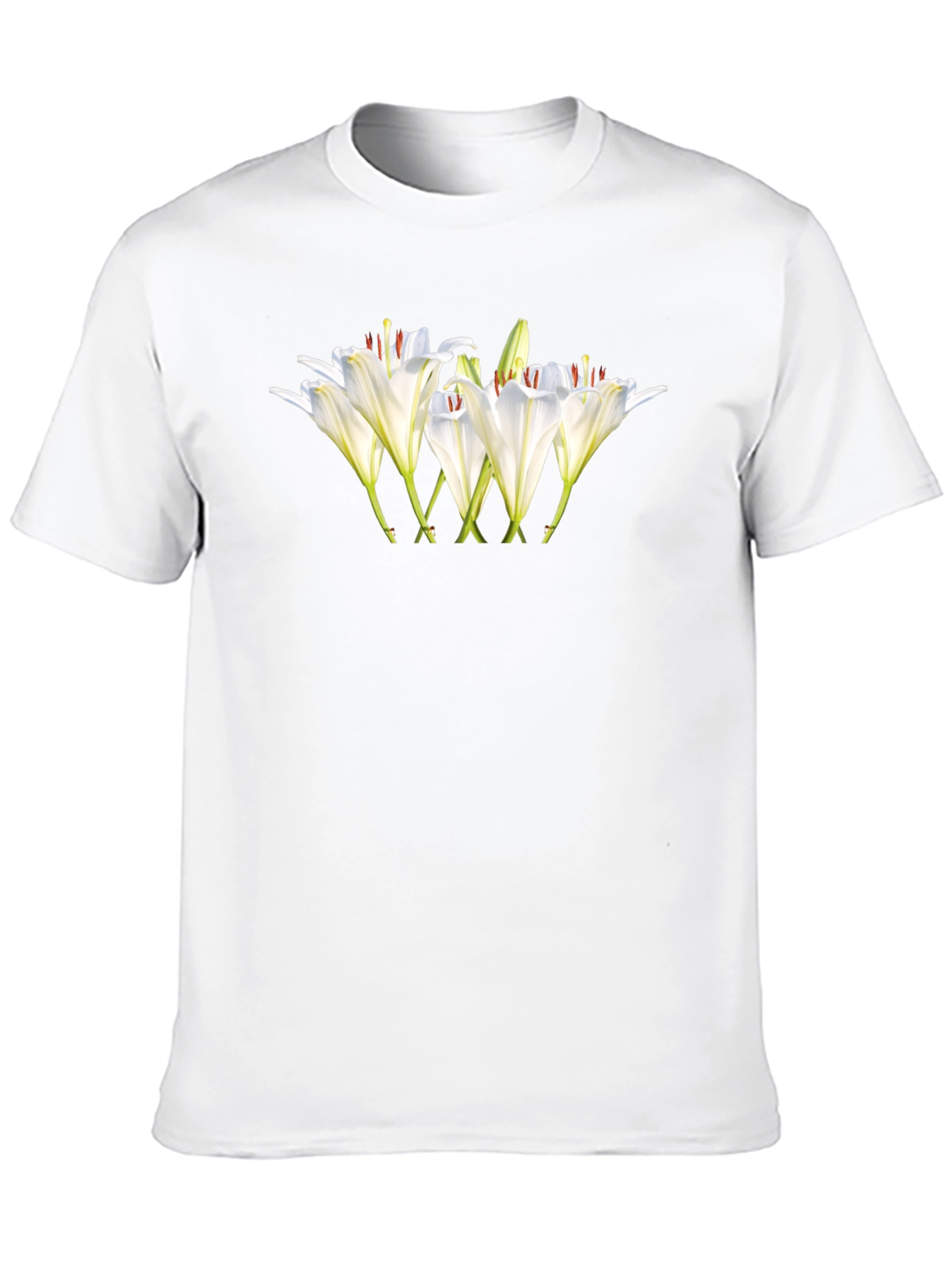 Floral Lily Graphic Black T-Shirt