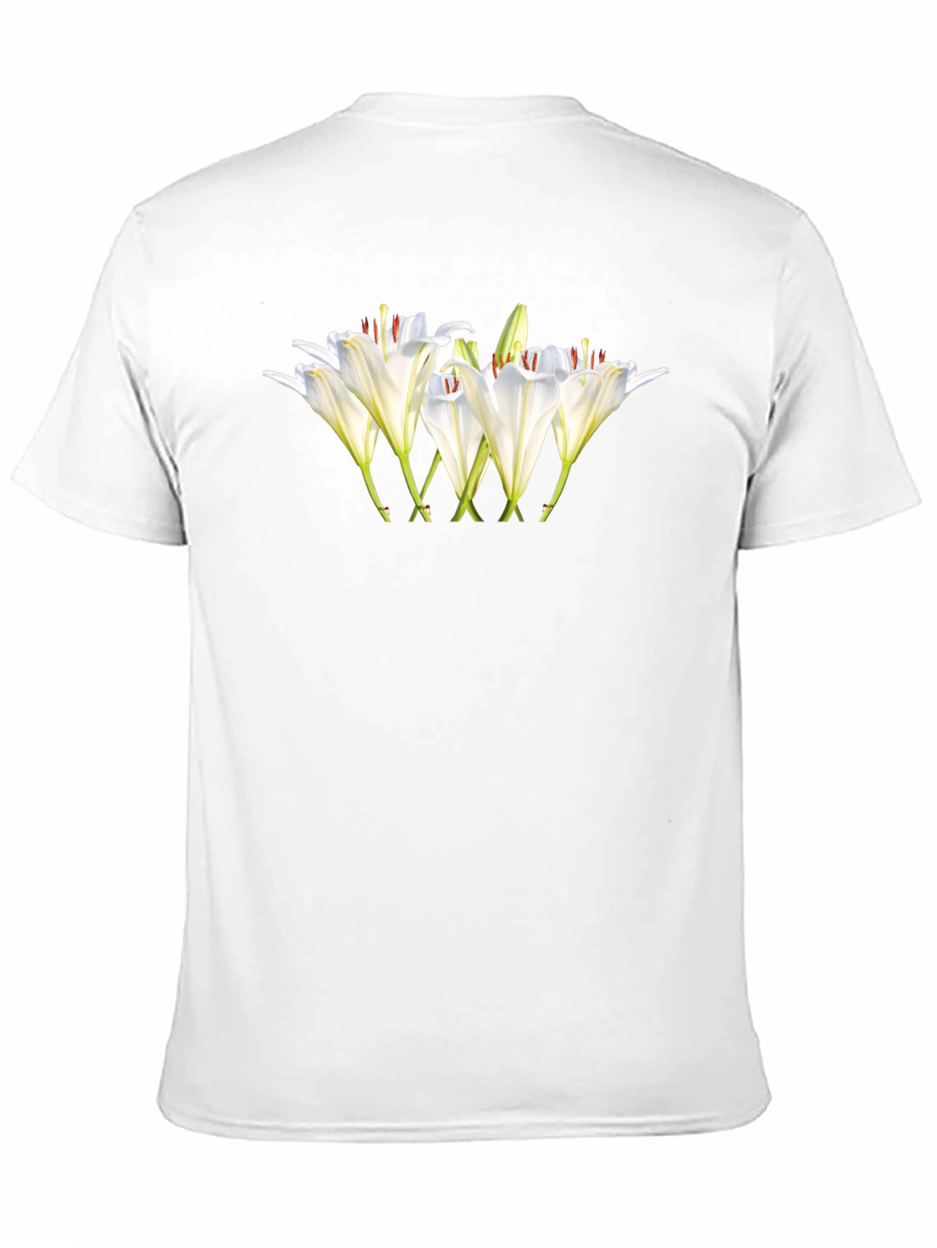 Floral Lily Graphic Black T-Shirt