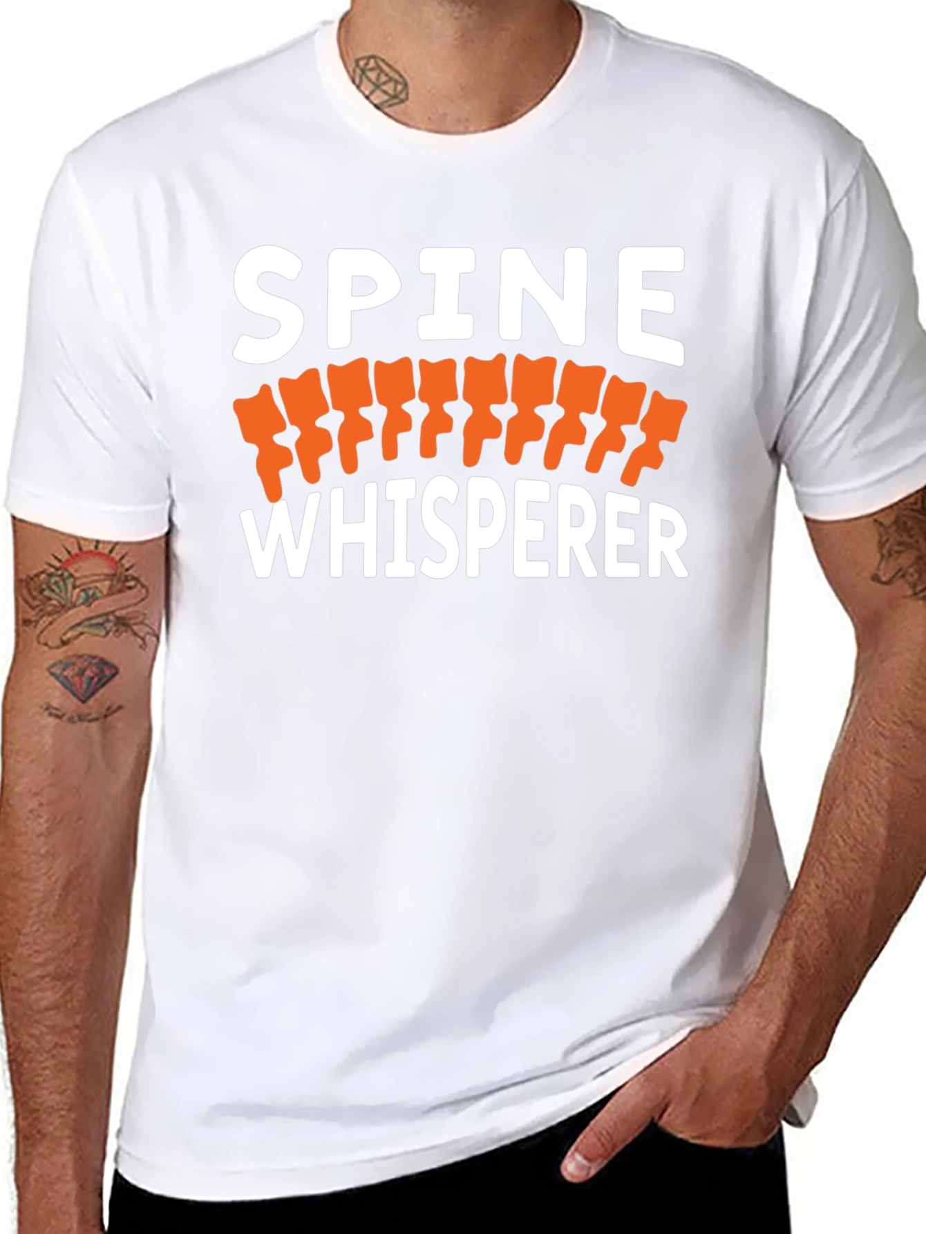 Spine Whisperer Black Graphic T-Shirt