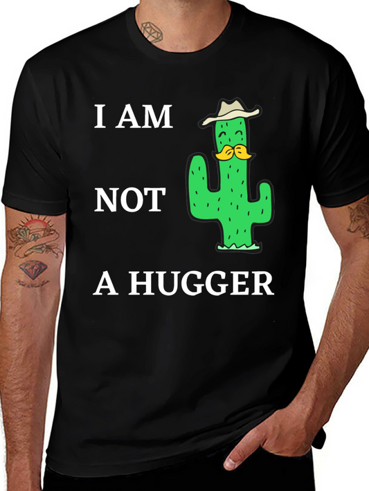 I am Not a Hugger Cactus Graphic T-Shirt