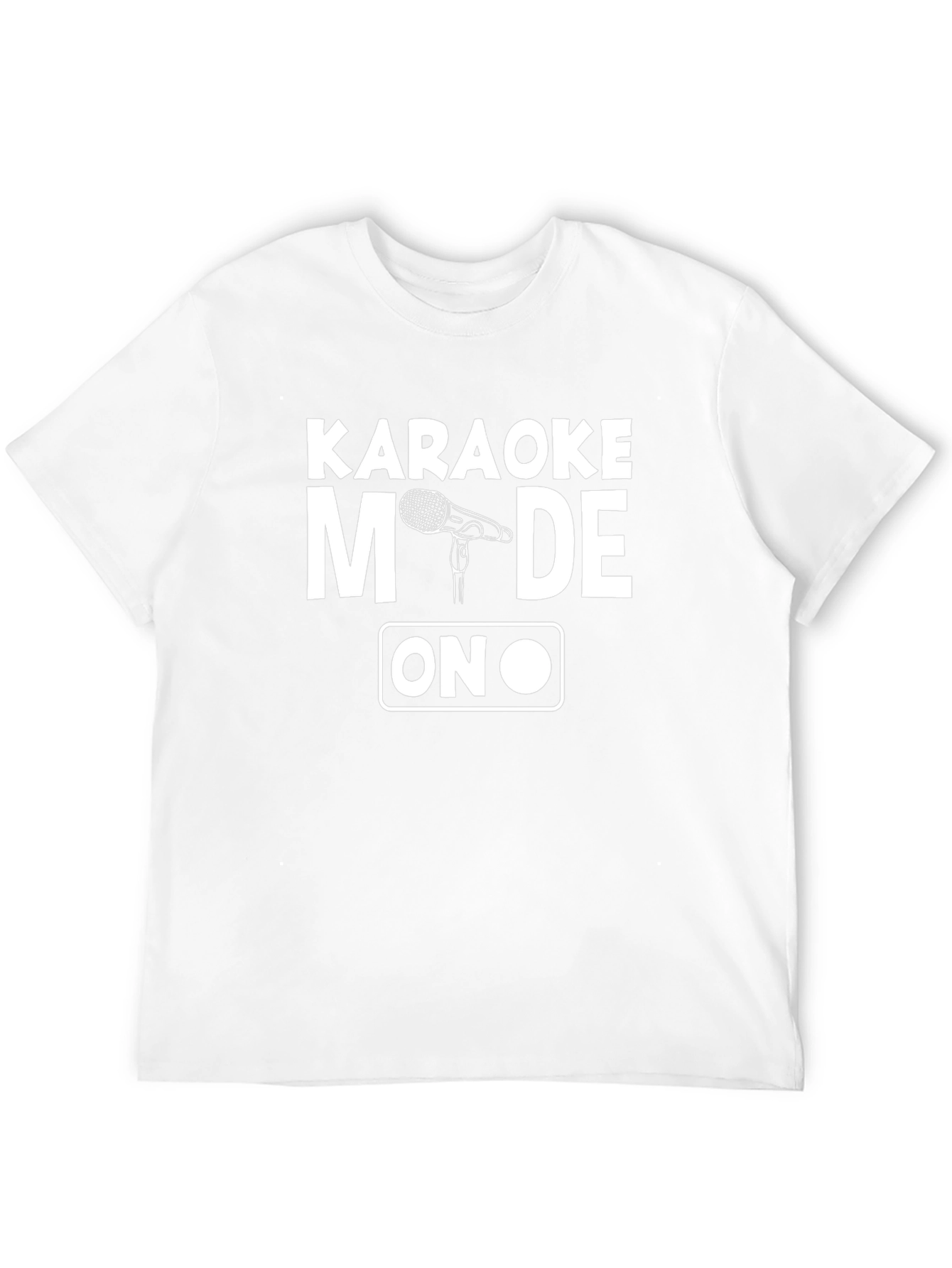 Karaoke Mode On Black Graphic Tee Shirt