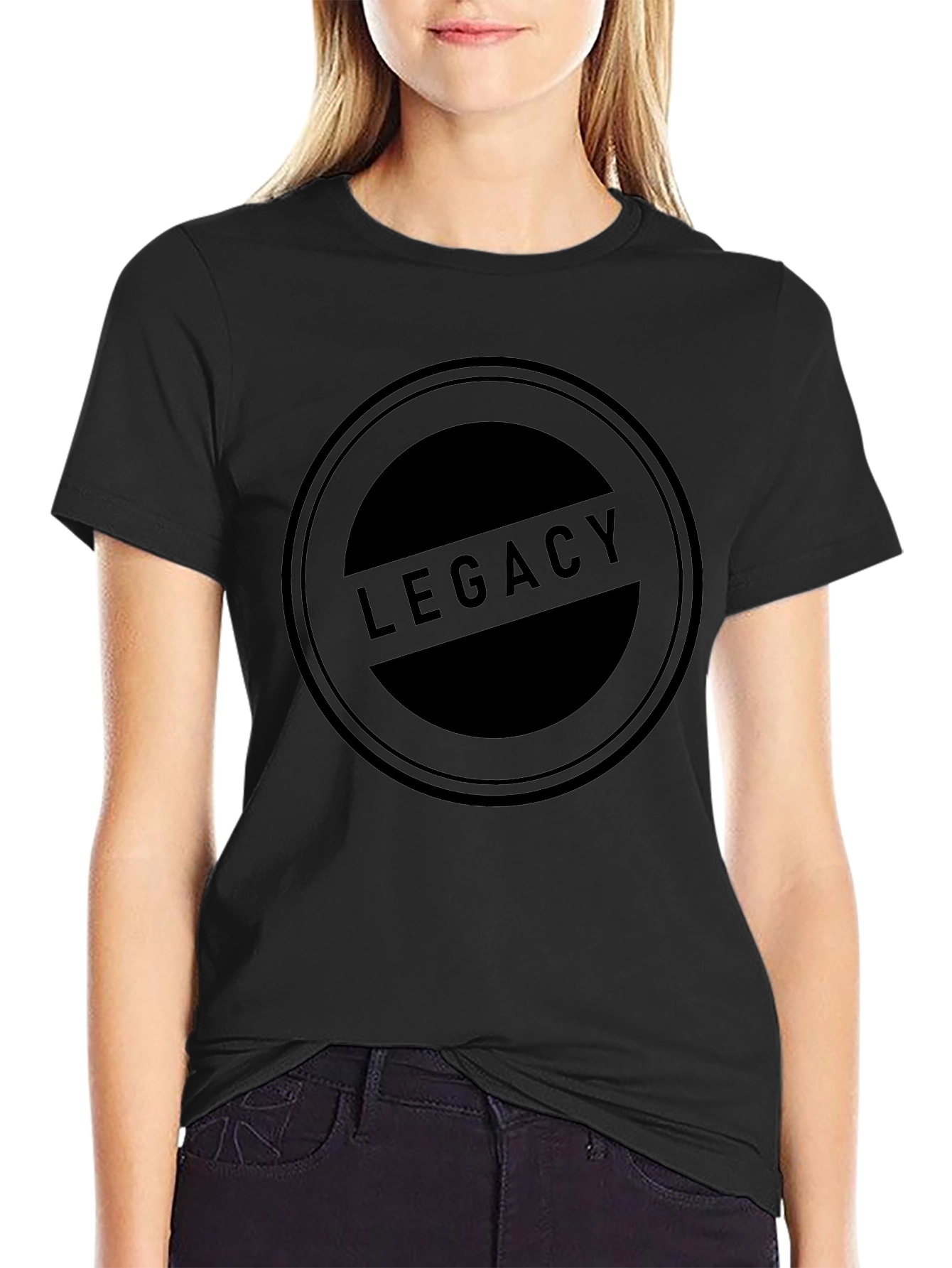 Legacy Graphic Print T-Shirt - Black