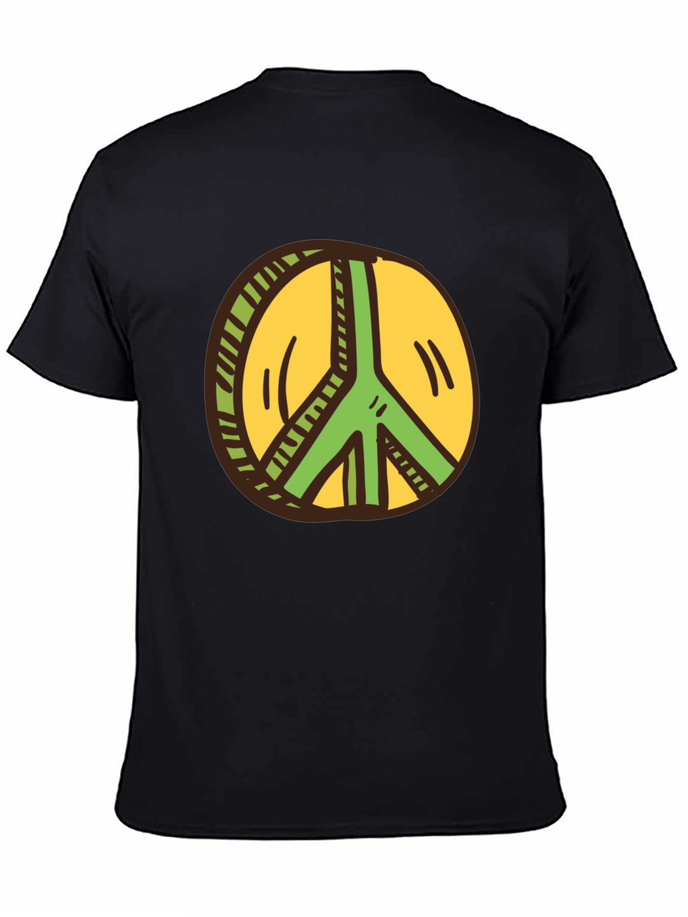 Peace Sign Graphic Tee - Black