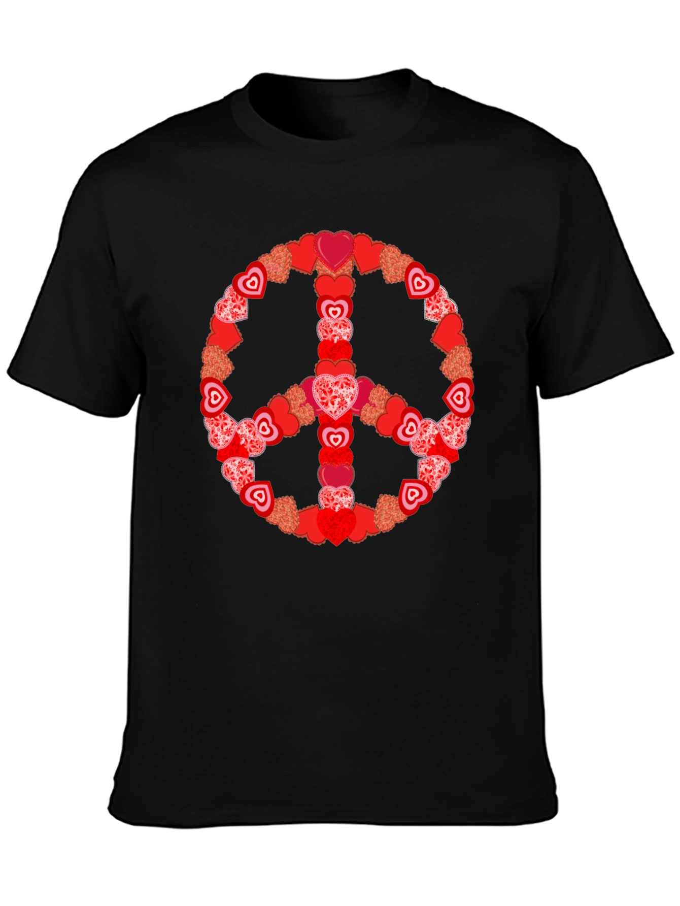 Heart Peace Sign Graphic Tee - Valentines Day Gift