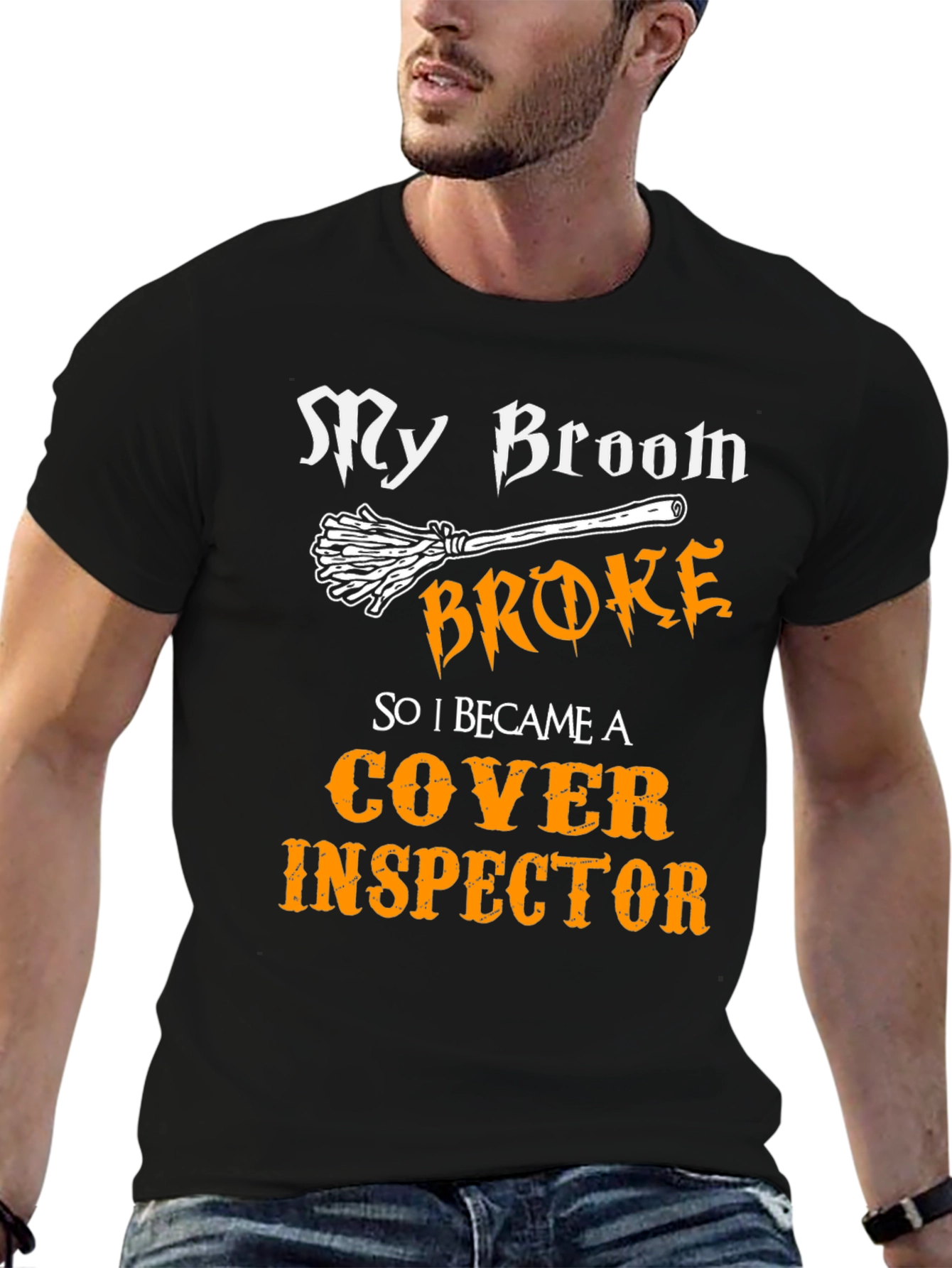 Broom Broke Cover Inspector T-Shirt