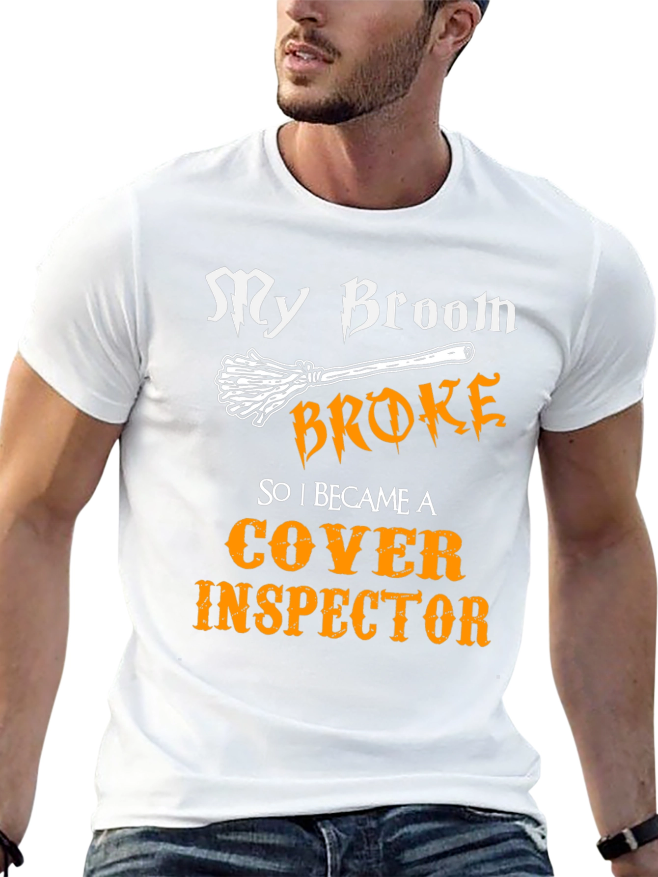 Broom Broke Cover Inspector T-Shirt