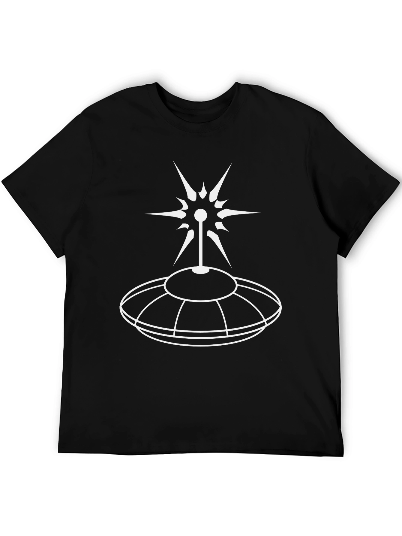 UFO Abduction T-Shirt - Black Cotton Graphic Tee