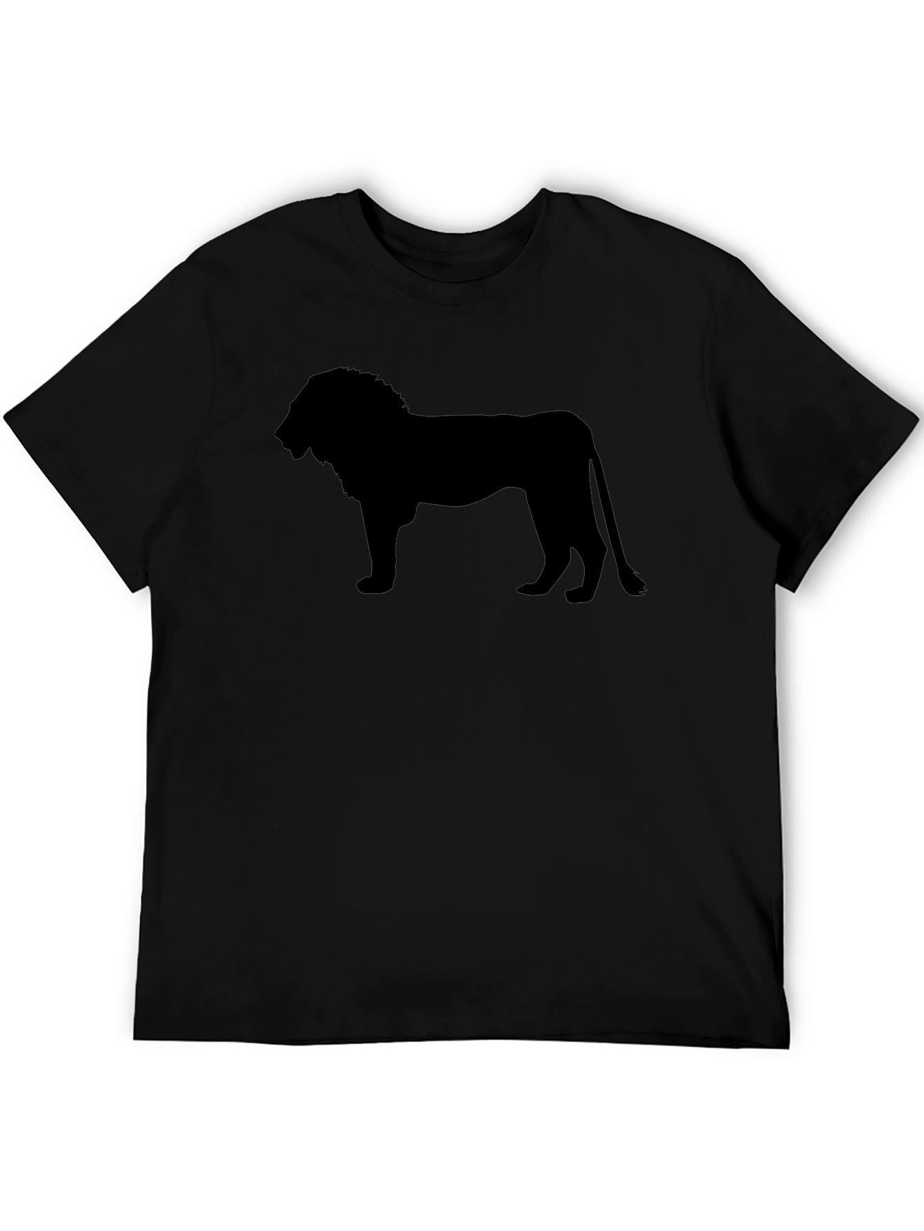 Lion Silhouette Black T-Shirt