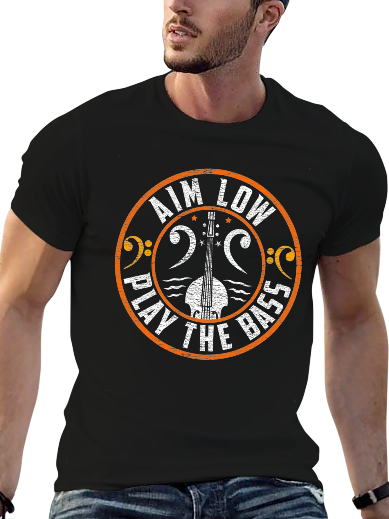 Aim Low Play The Bass Graphic Tee