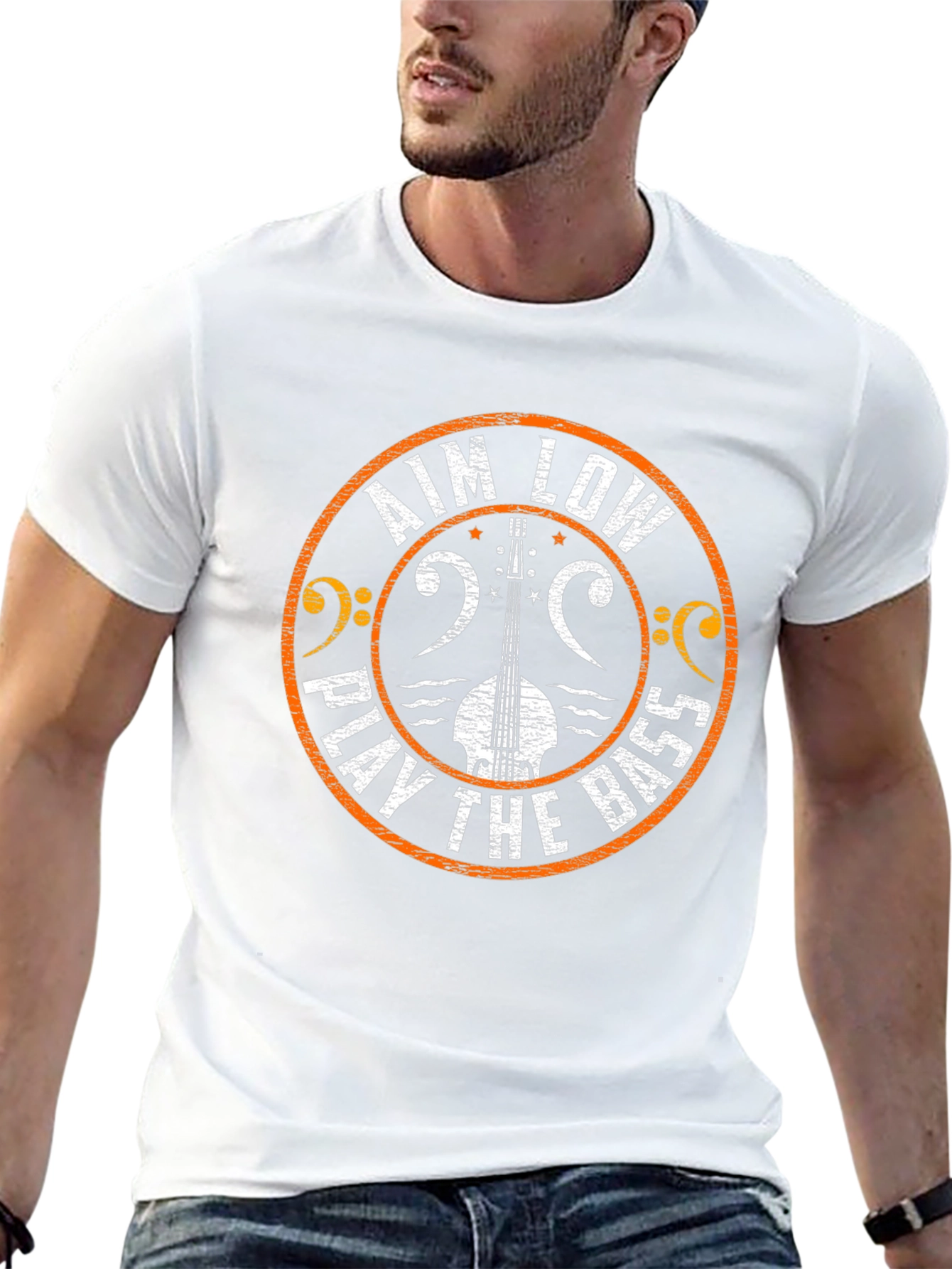 Aim Low Play The Bass Graphic Tee