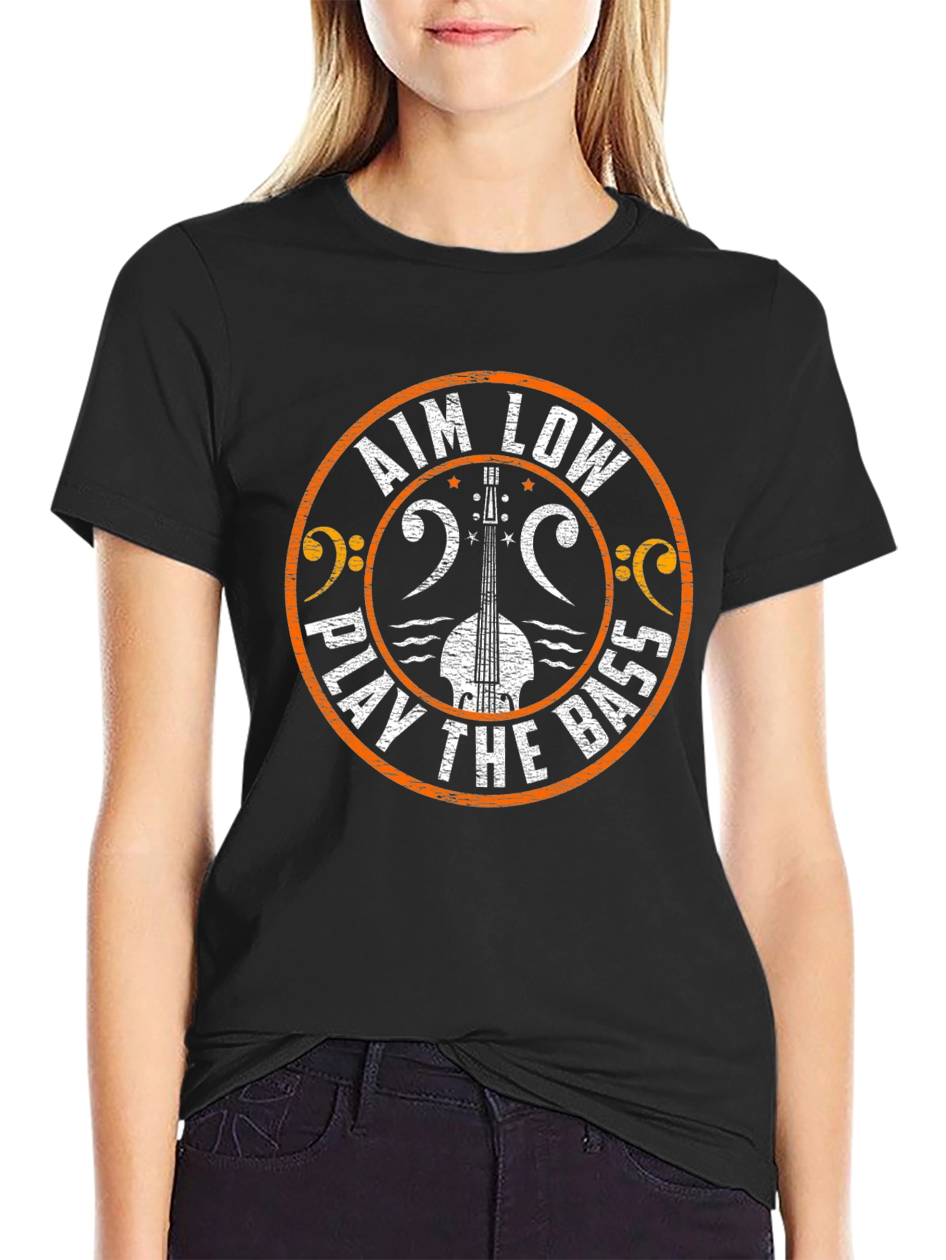 Aim Low Play The Bass Graphic Tee
