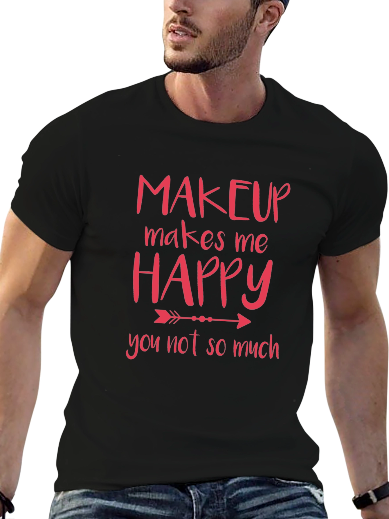Makeup Makes Me Happy Graphic Tee