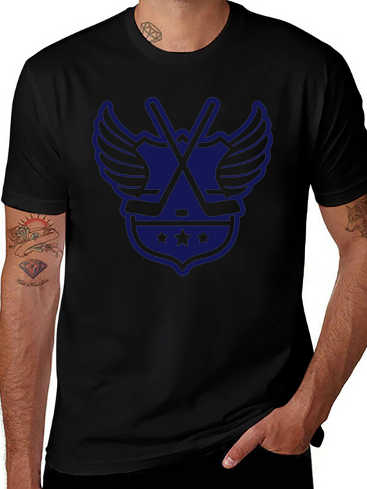 Hockey Wings T-Shirt - Classic Black Tee