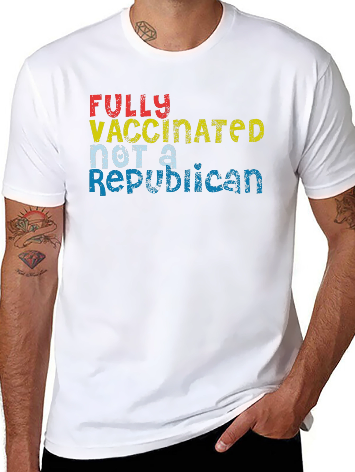 Fully Vaccinated Not A Republican Graphic Tee