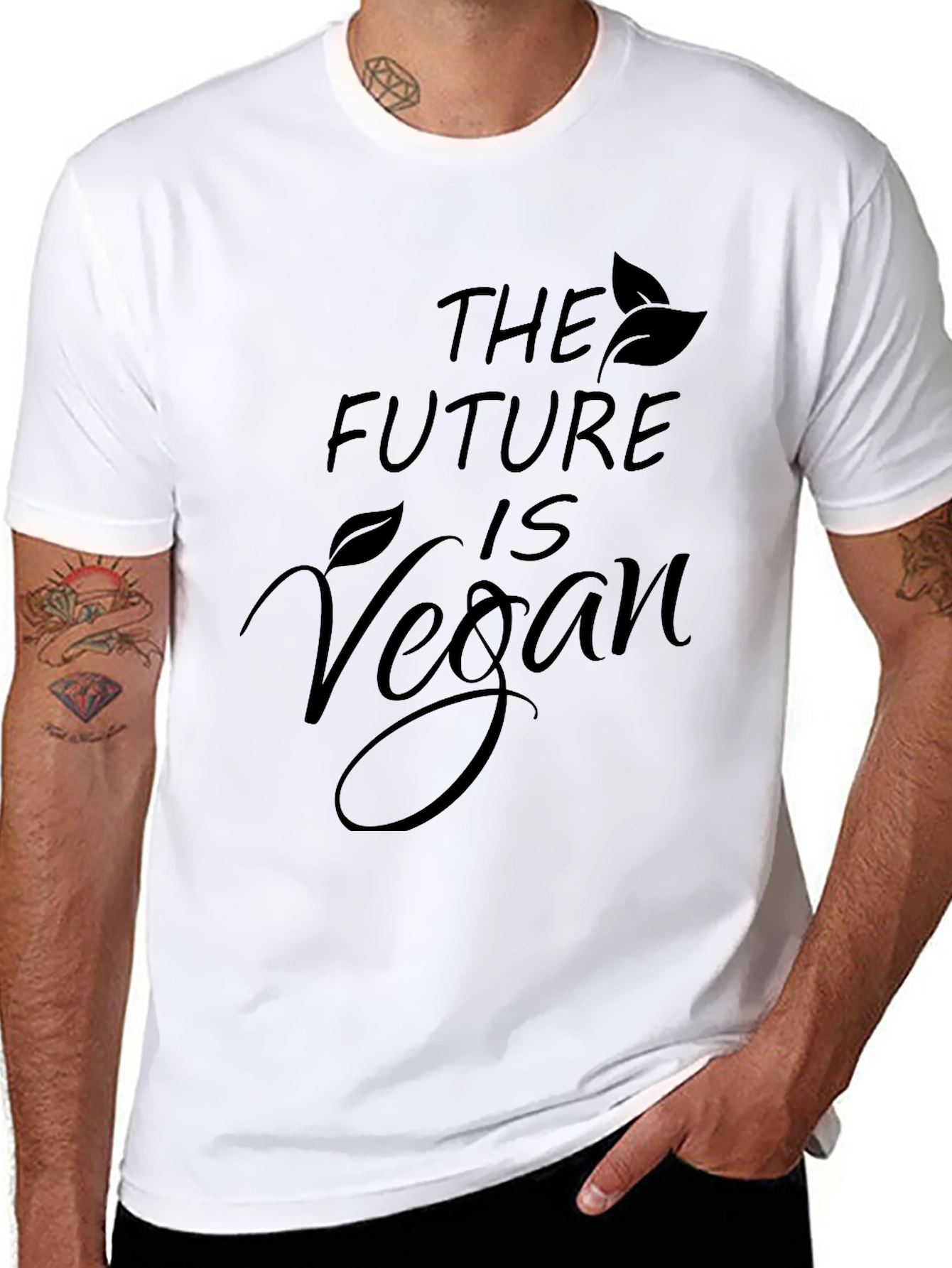 The Future is Vegan Graphic Tee - Black