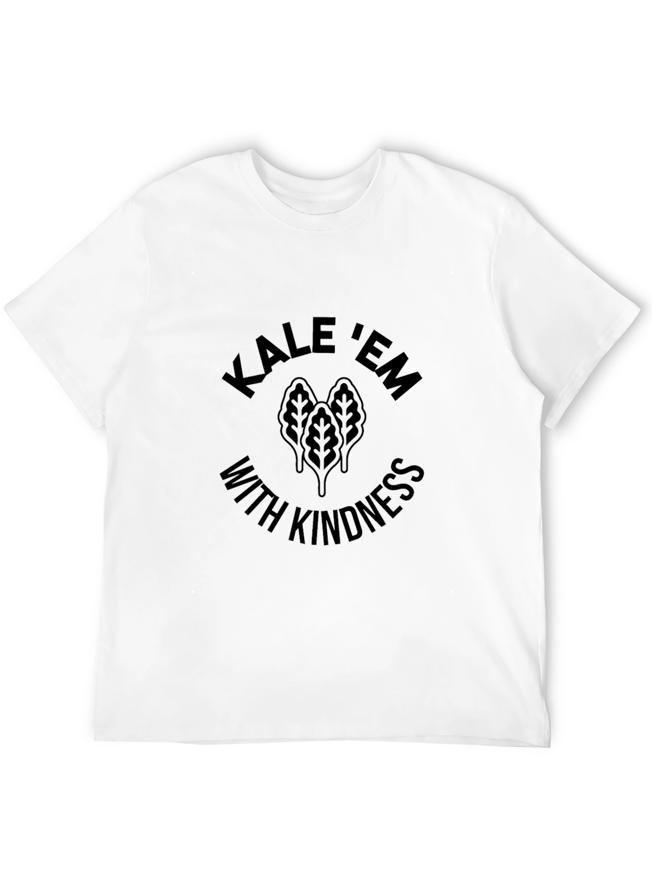 Kale Em With Kindness Black Graphic T-Shirt