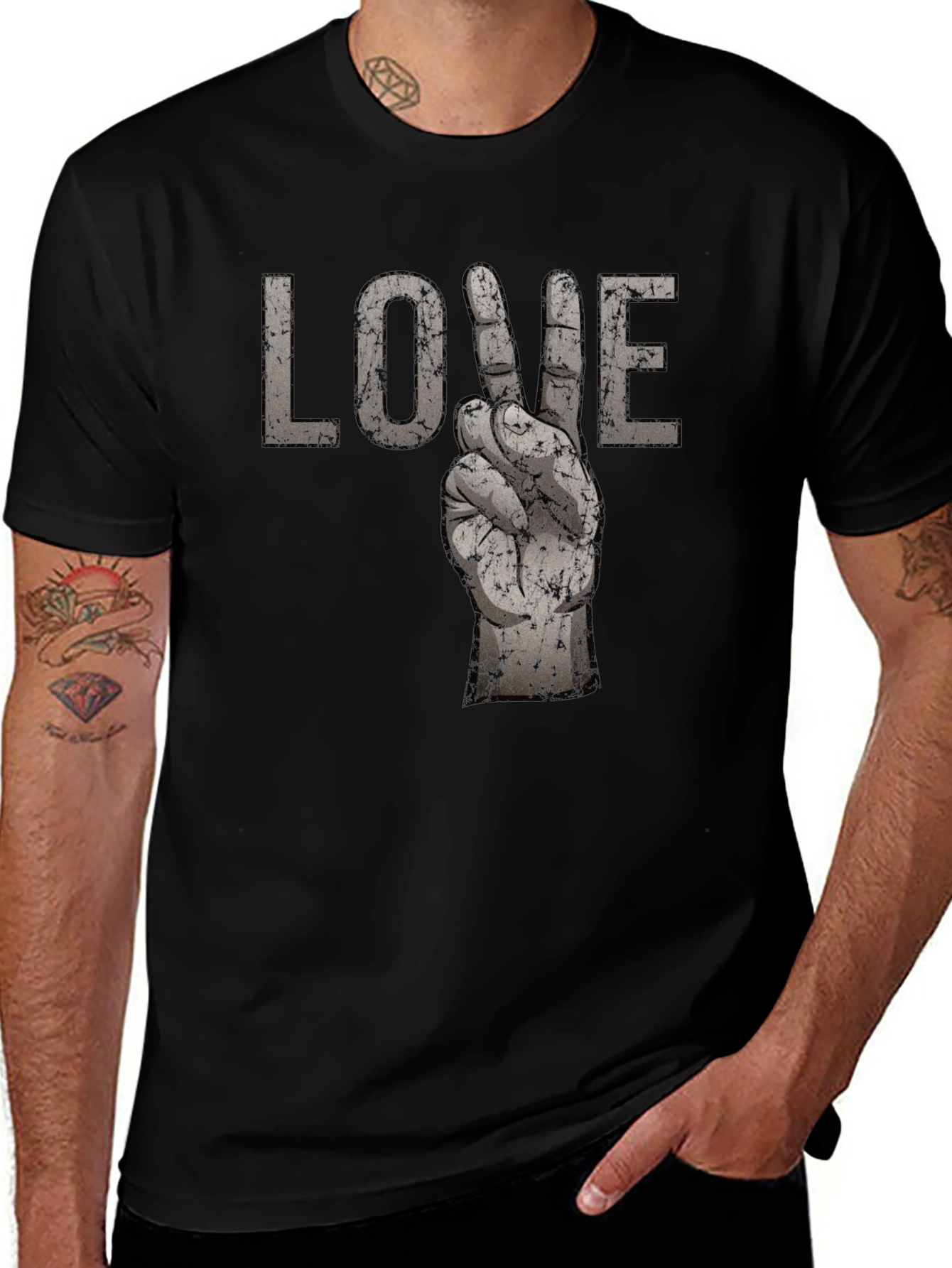 LOVE Hand Sign T-Shirt Graphic Tee