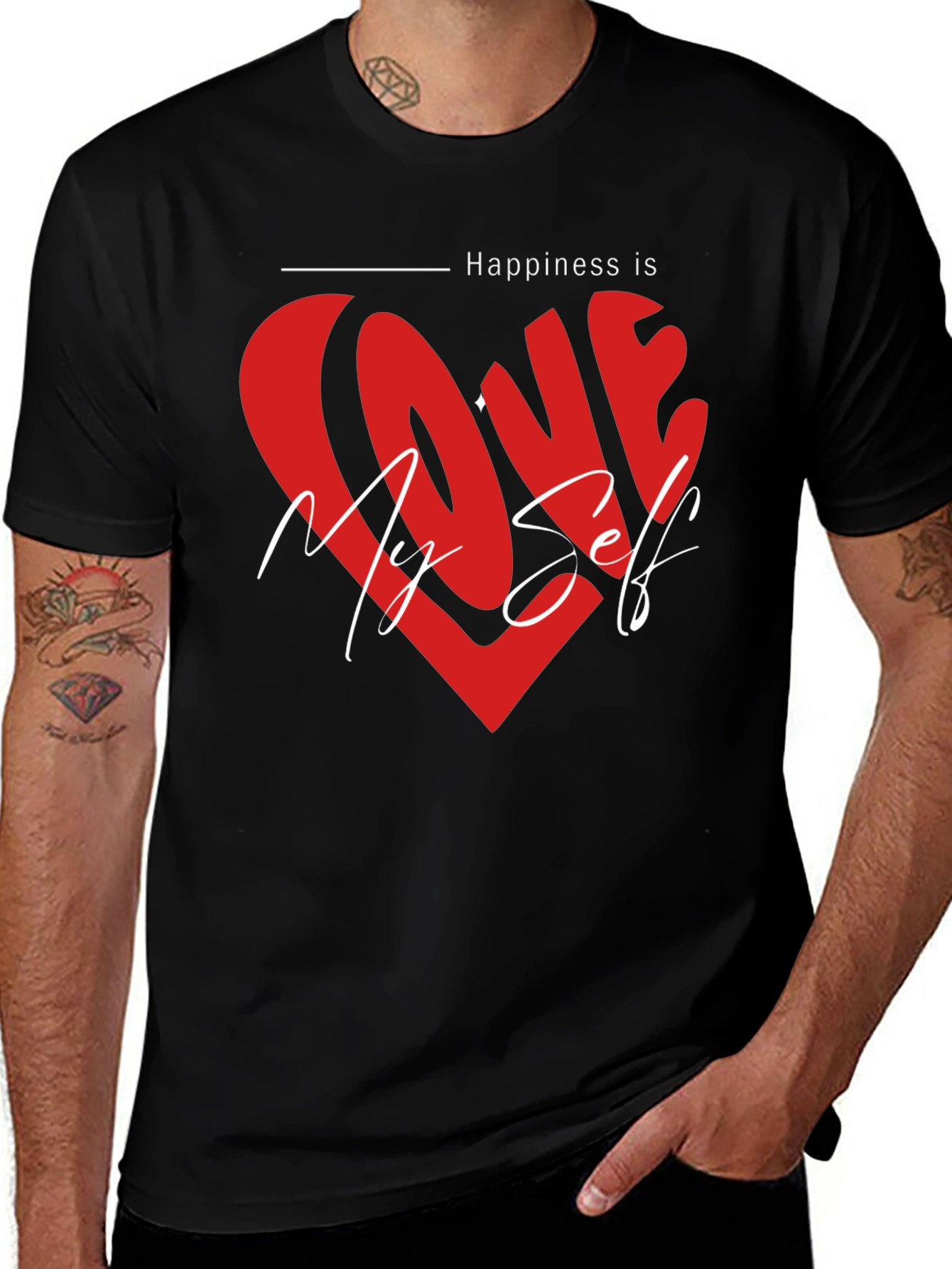 Love Myself Graphic Tee - Happiness T-Shirt