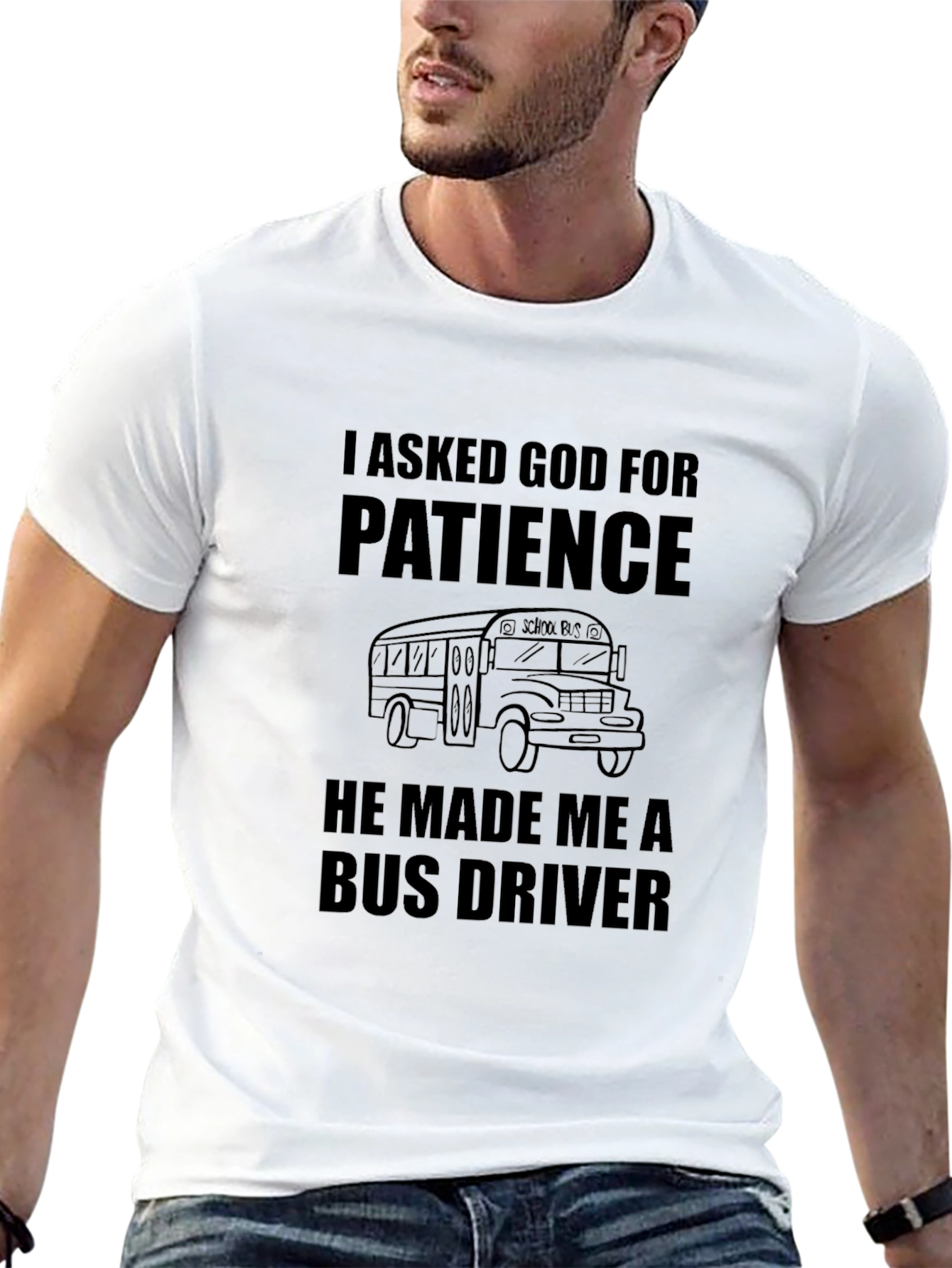 Bus Driver Patience Graphic Tee - Black