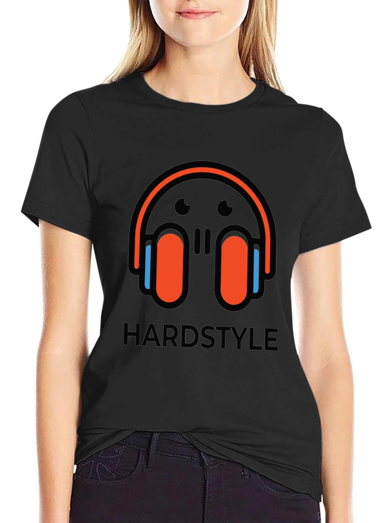 Hardstyle Headphones Graphic T-Shirt - Black