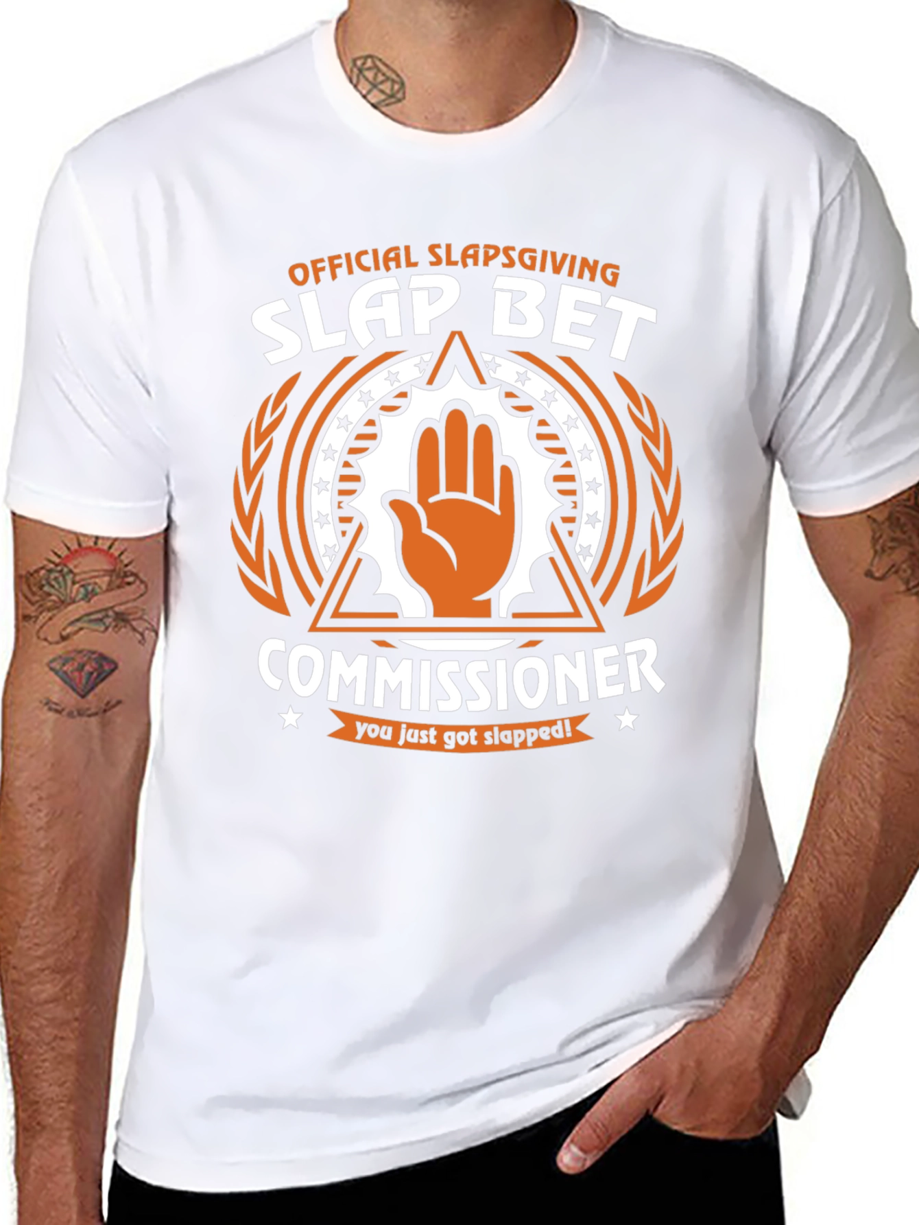 Slapsgiving Slap Bet Commissioner T-Shirt - Funny Thanksgiving Tee