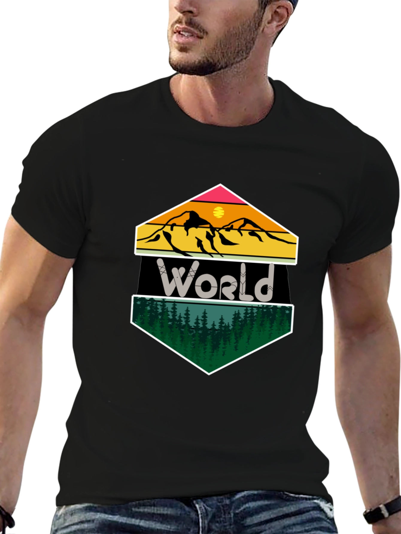 World Mountain Forest Graphic Tee