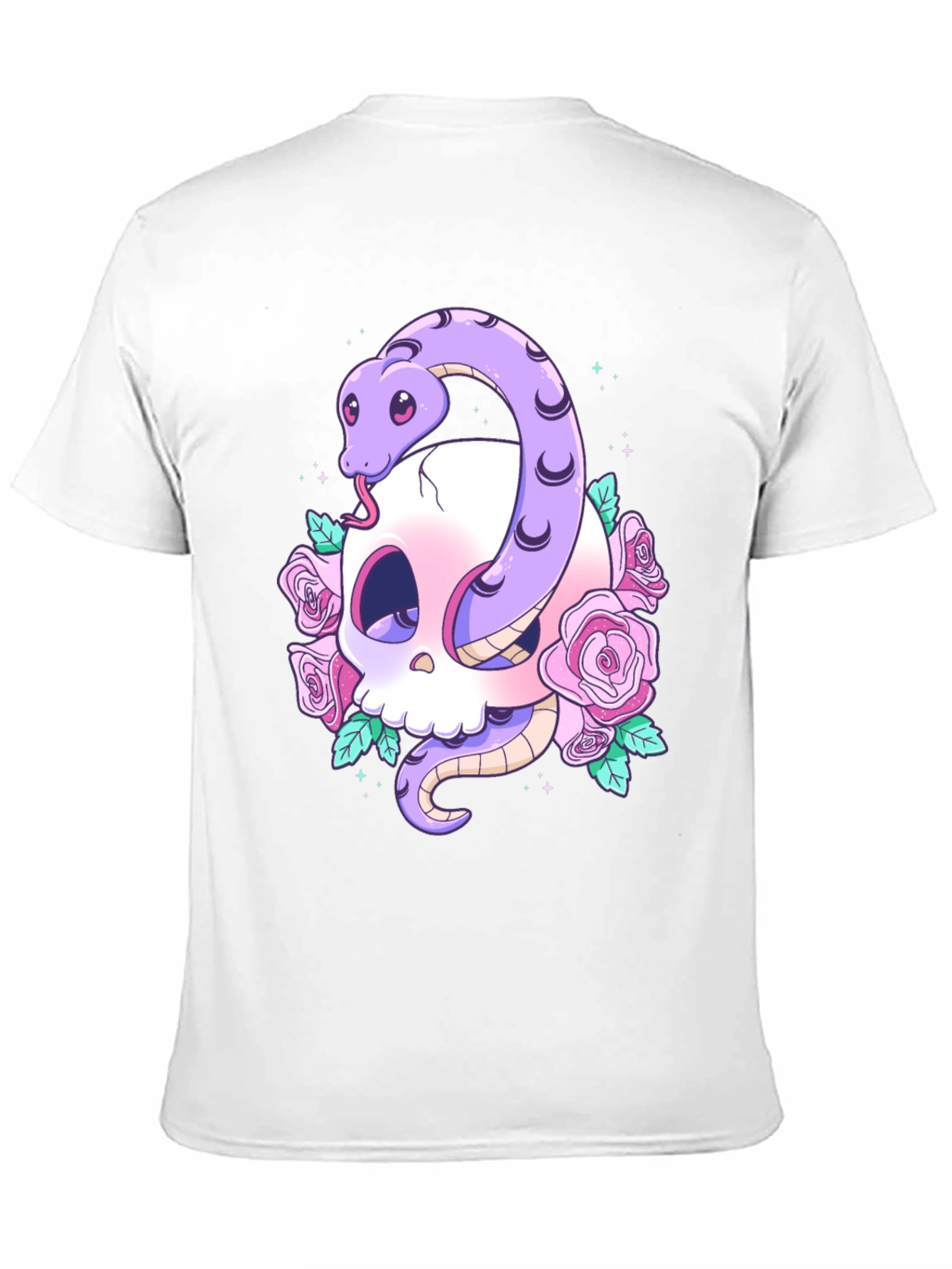 Skull Snake Rose Graphic Tee - Unique Design!