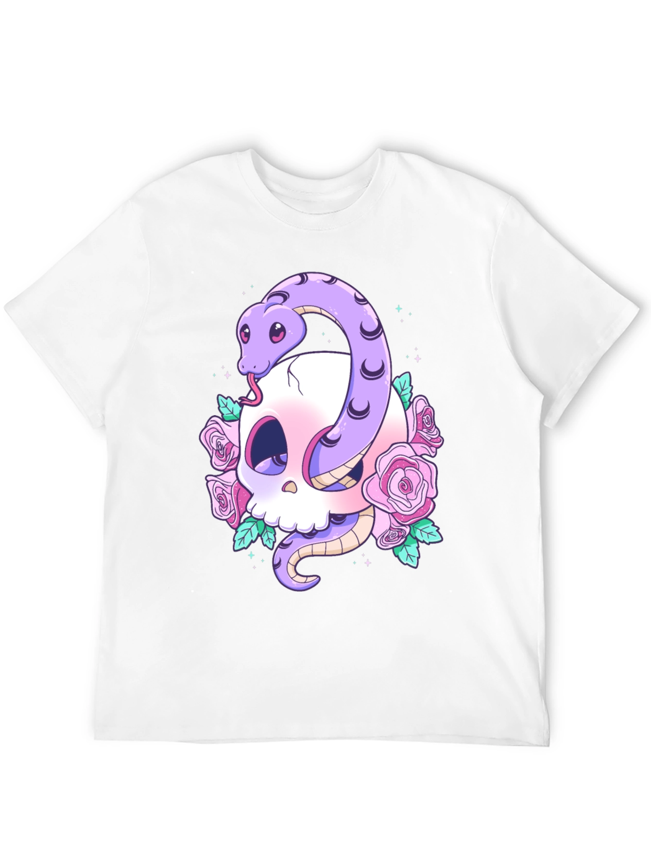 Skull Snake Rose Graphic Tee - Unique Design!