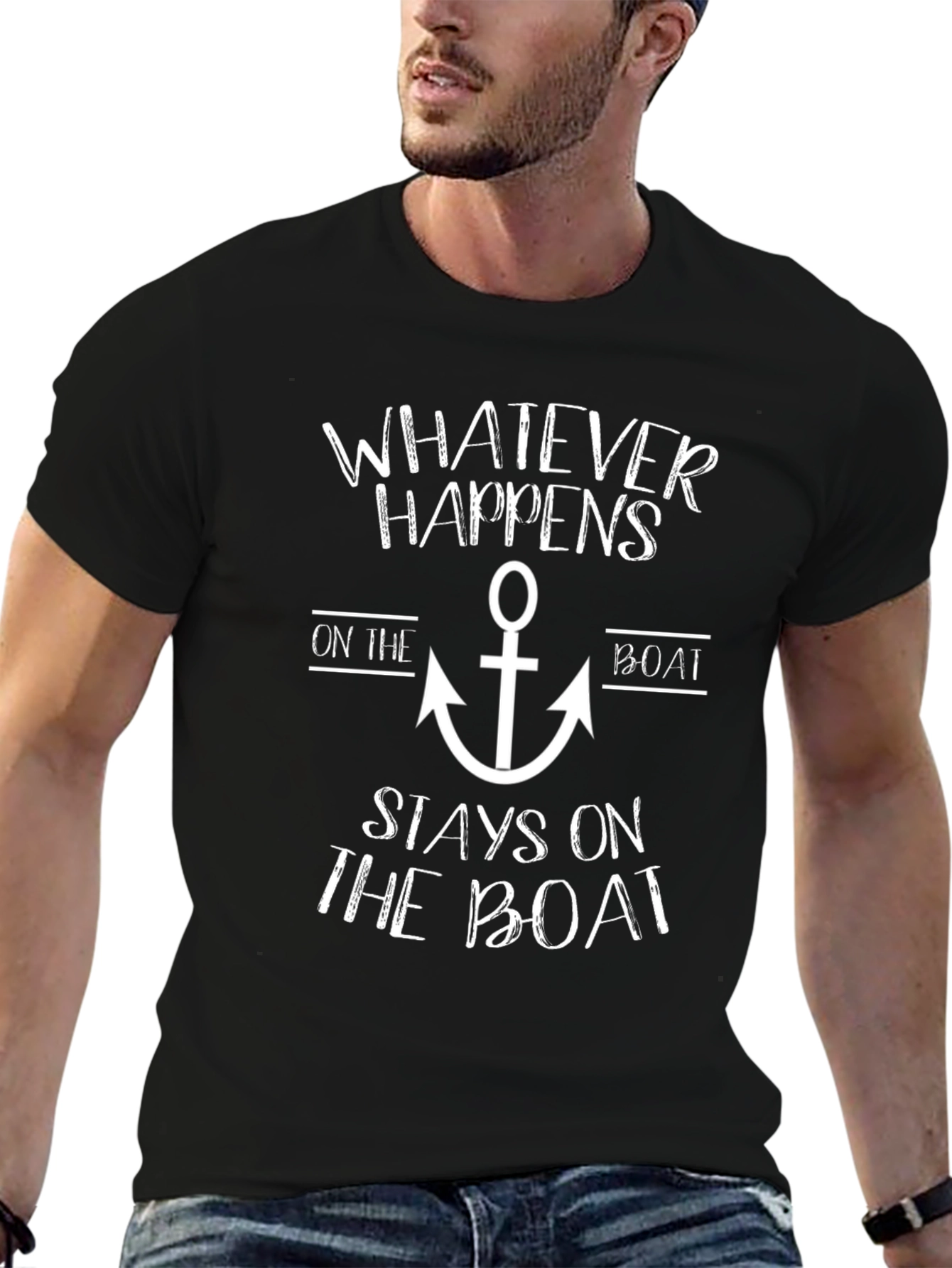 Whatever Happens On The Boat Mens T-Shirt