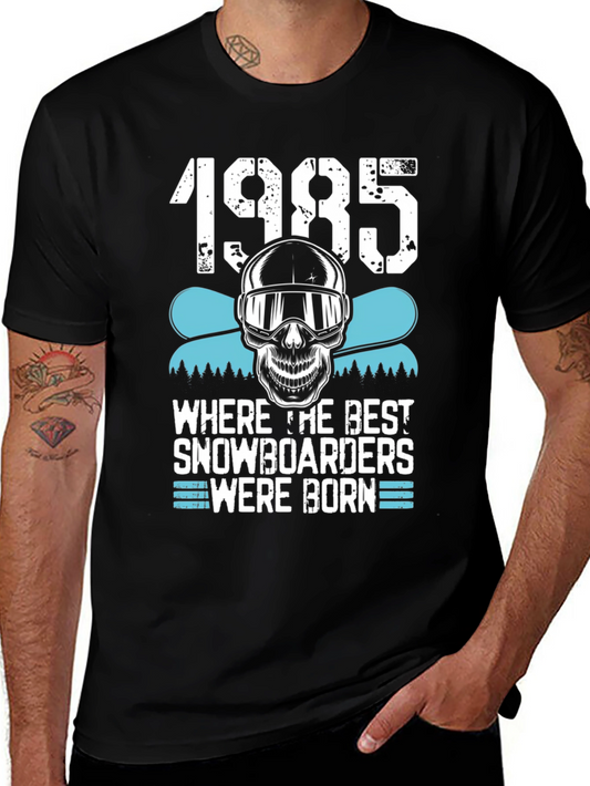1985 Snowboarder T-Shirt - Skull & Goggles