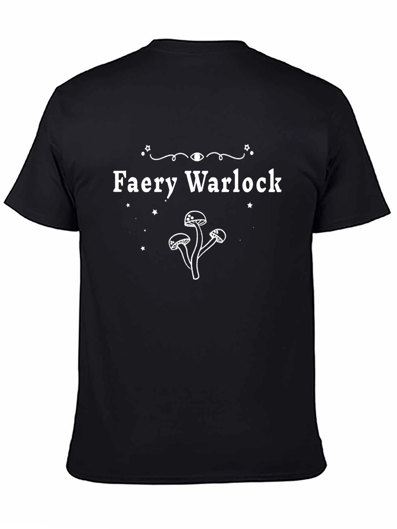 Faery Warlock Graphic Tee - Black Cotton Shirt