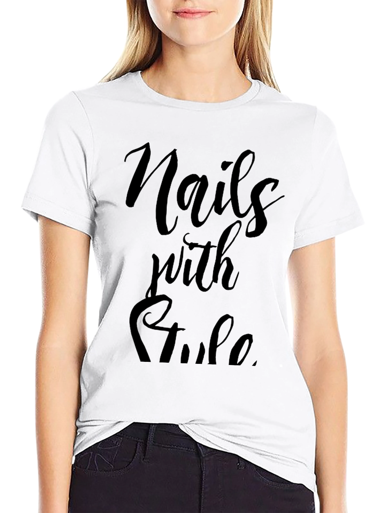Nails with Style Black Graphic Tee