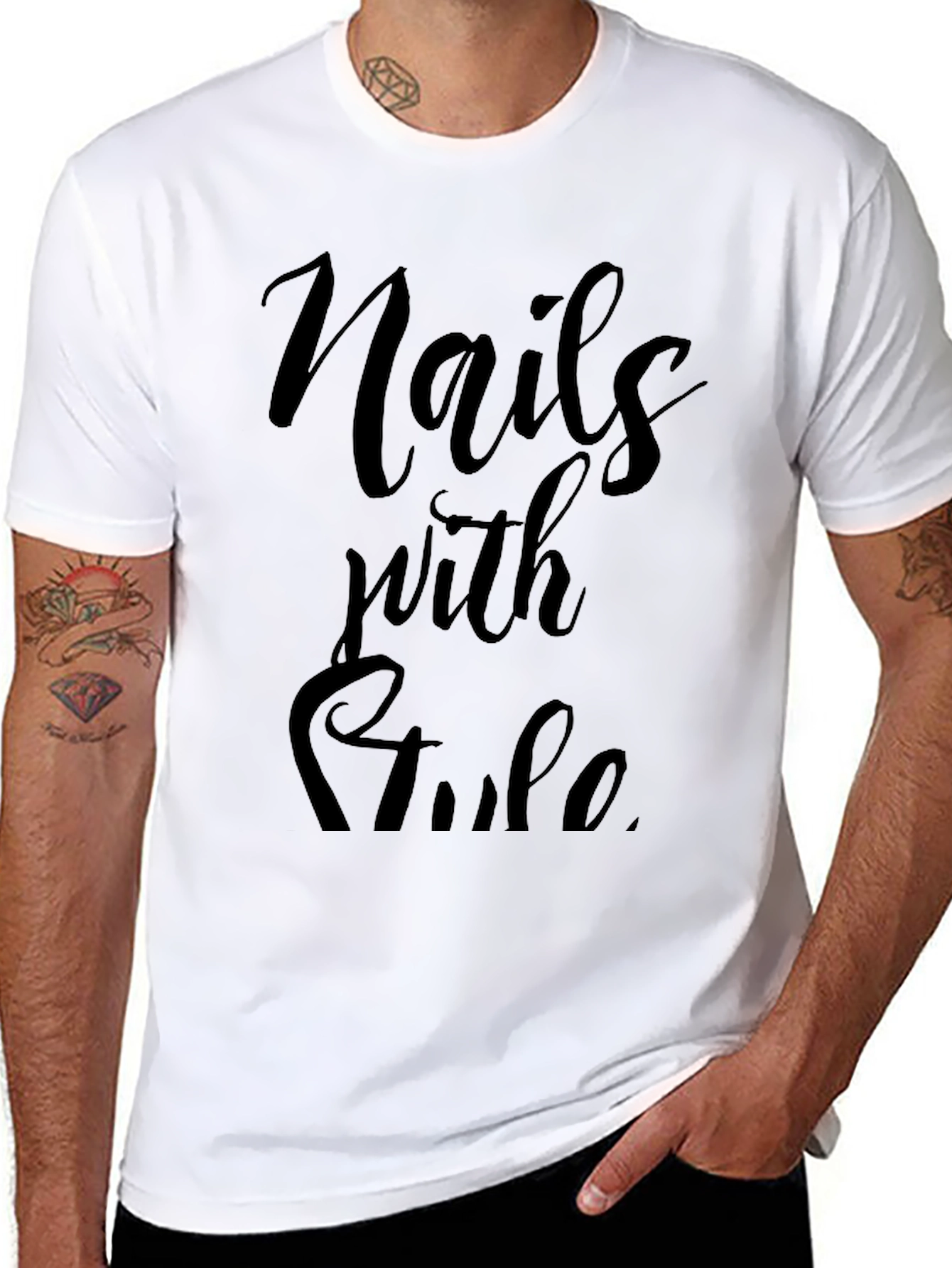 Nails with Style Black Graphic Tee