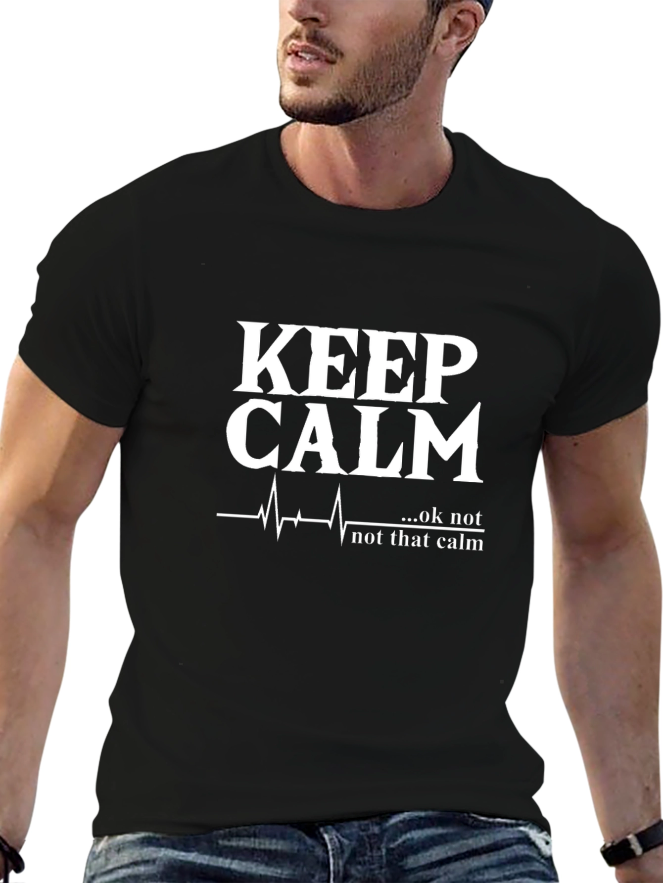 Keep Calm...Ok Not That Calm Black Graphic Tee