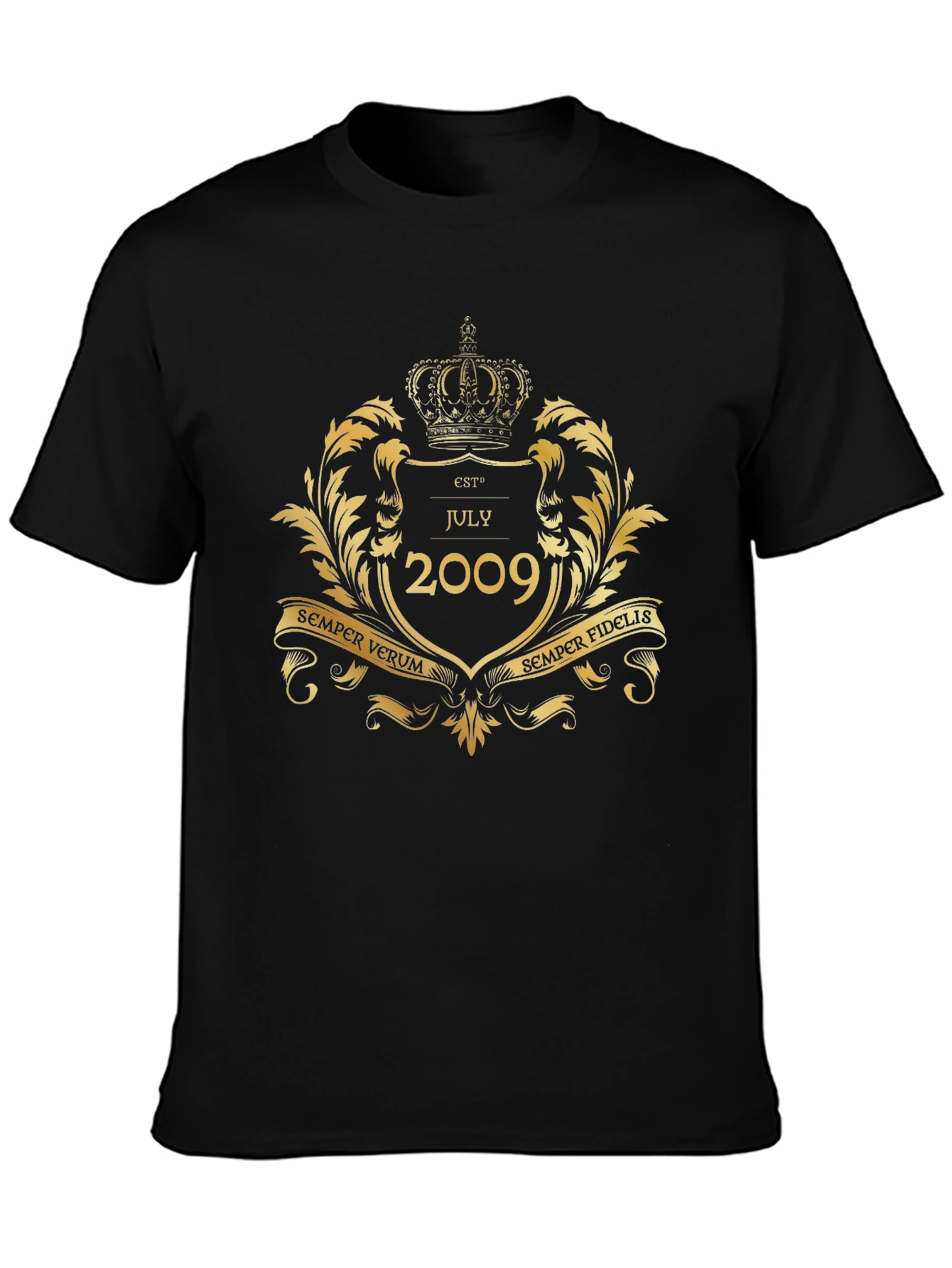 Est July 2009 Black T-Shirt