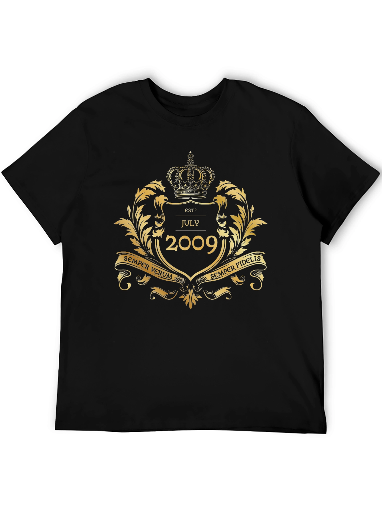 Est July 2009 Black T-Shirt