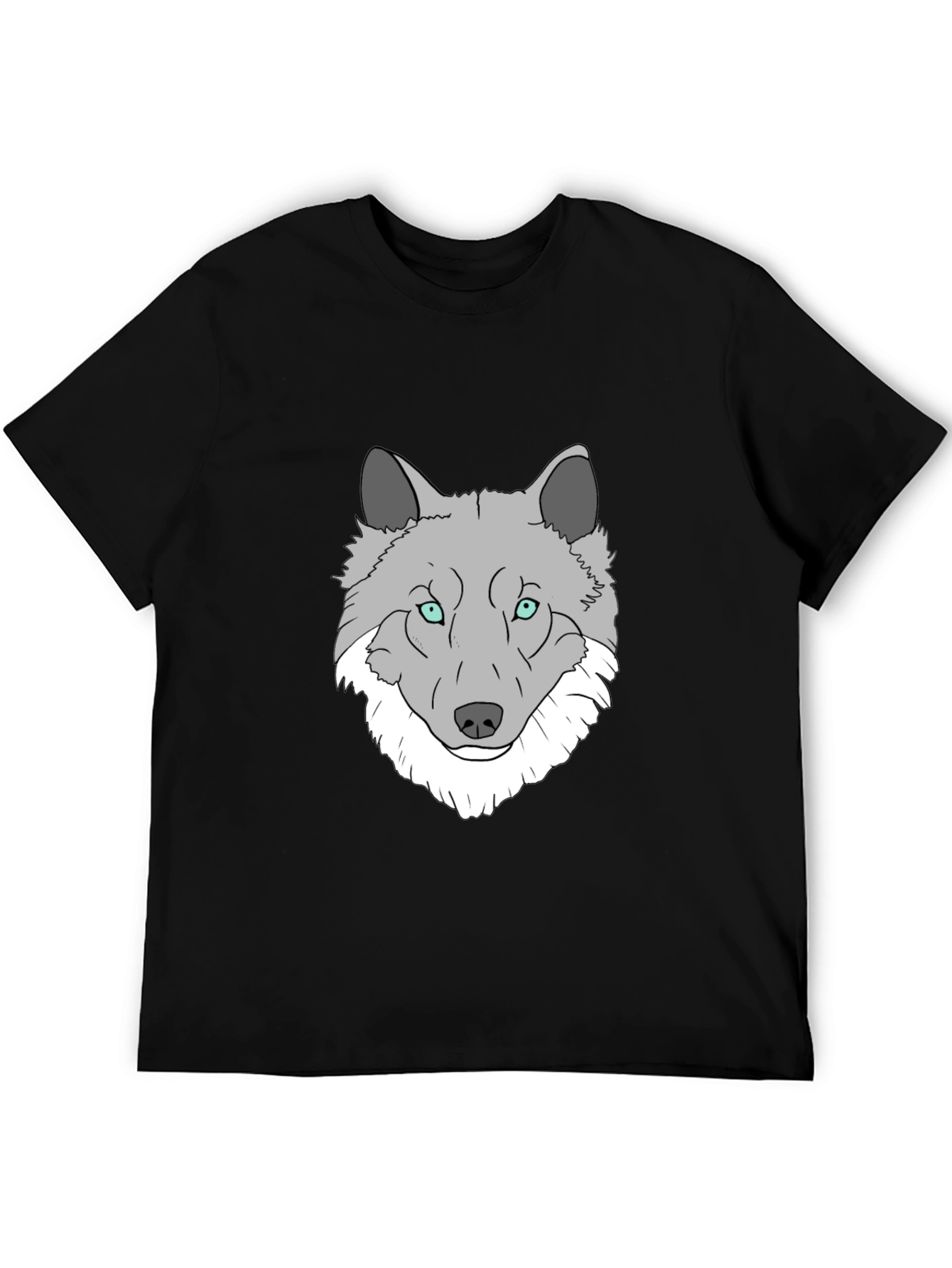 Wolf Graphic Print T-Shirt - Stylish Mens Tee
