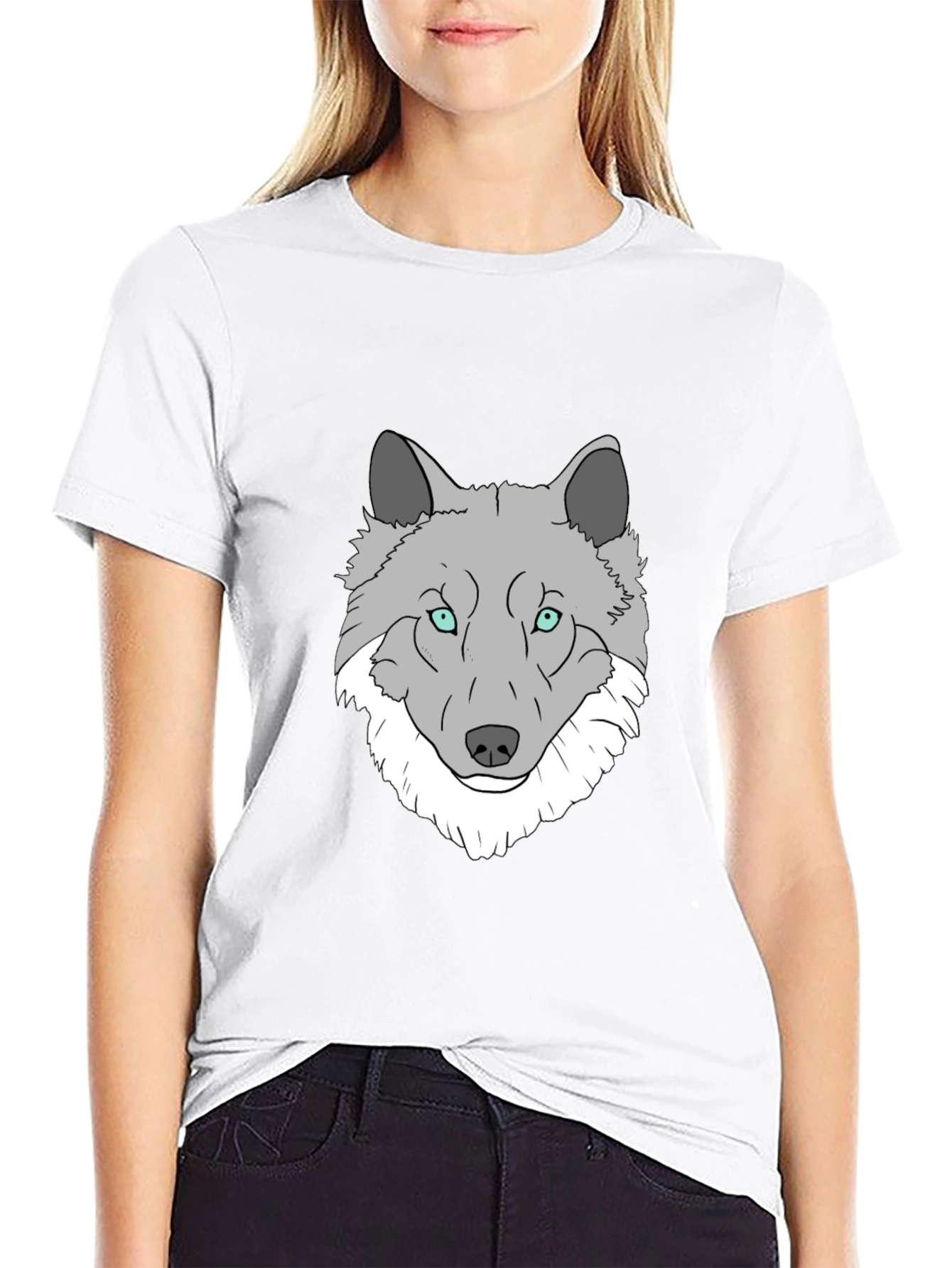 Wolf Graphic Print T-Shirt - Stylish Mens Tee