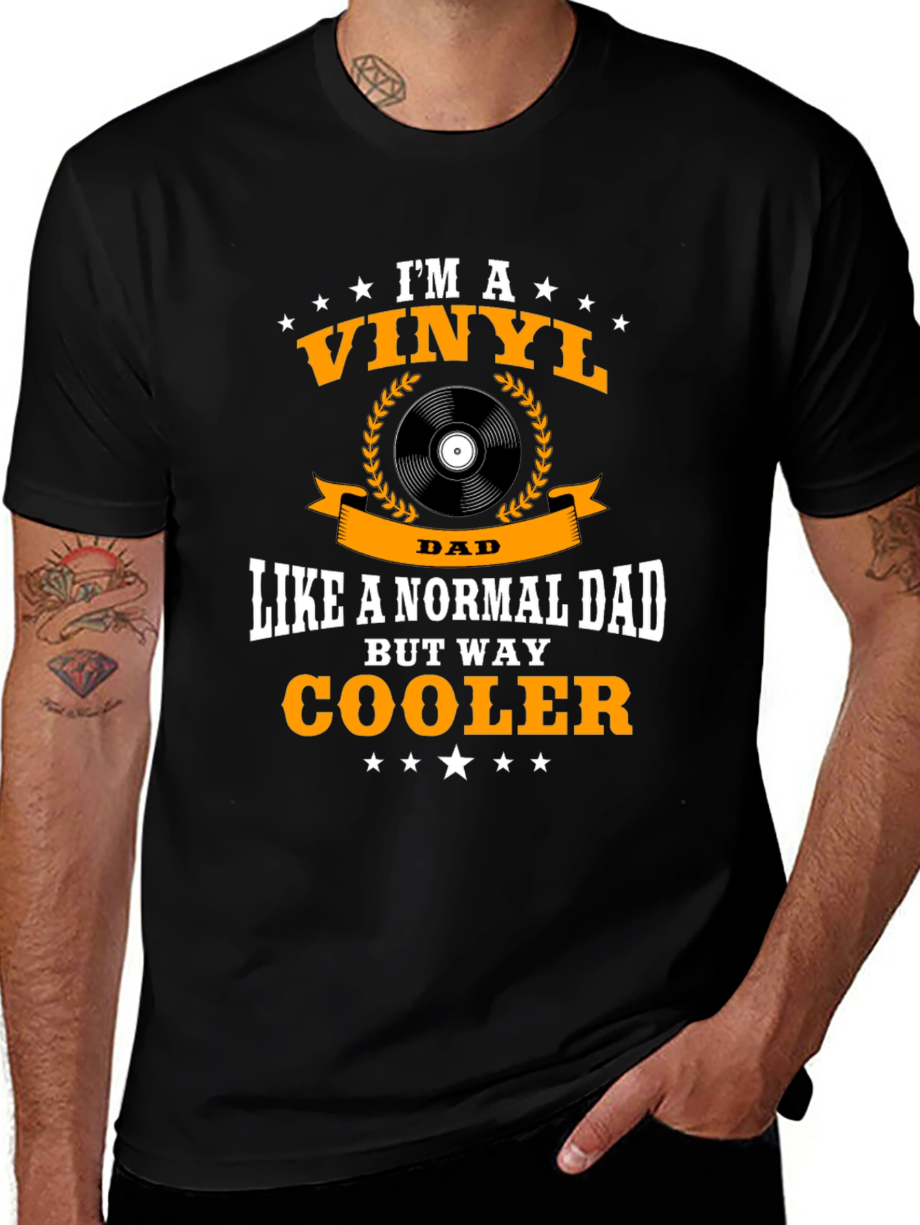 Vinyl Dad Graphic T-Shirt - Cool Fathers Day Gift