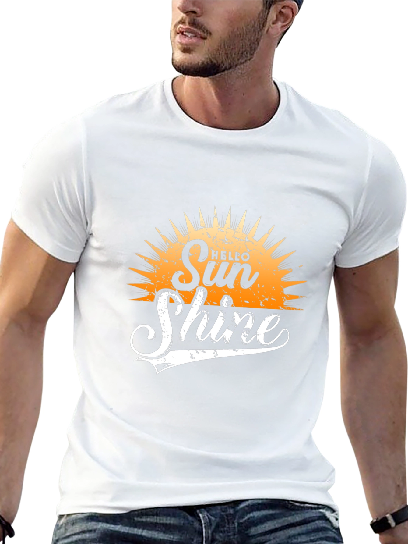 Hello Sunshine Graphic Print Tee