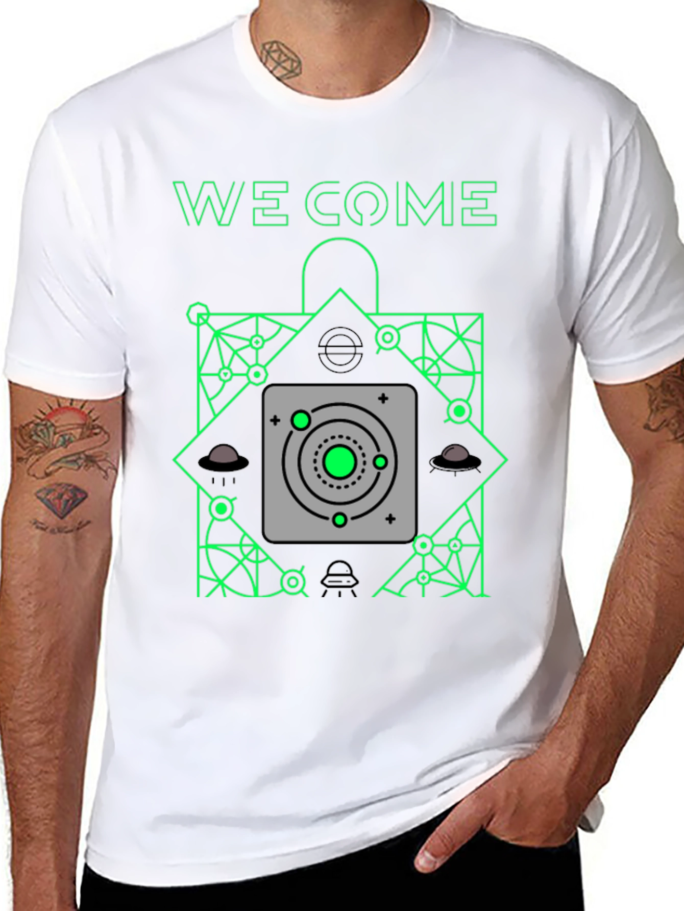 We Come T-Shirt - Alien Design